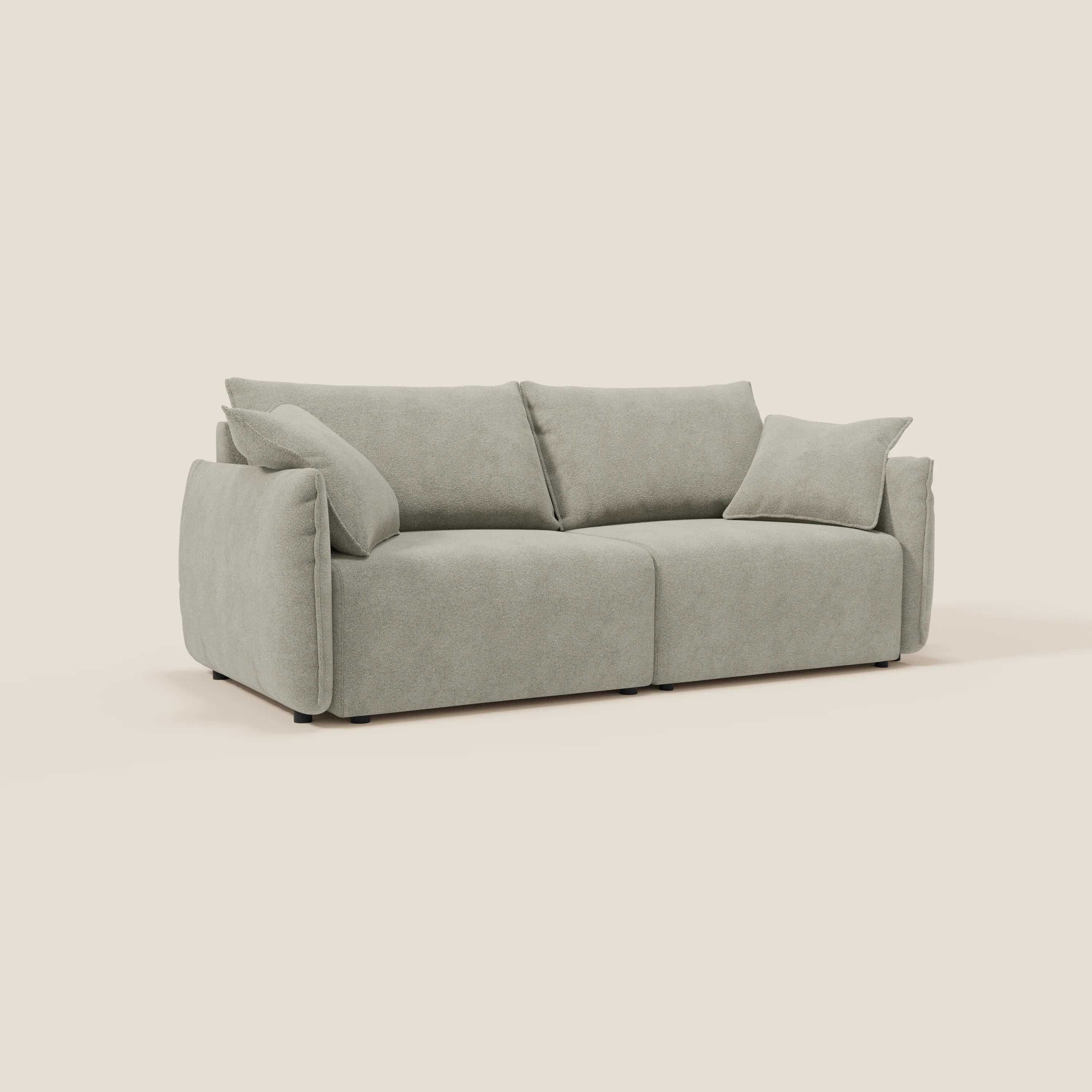 Flexar Canapé  avec assises coulissantes et dossier en duvet en bouclette douce et imperméable T07 Beige - Image 3