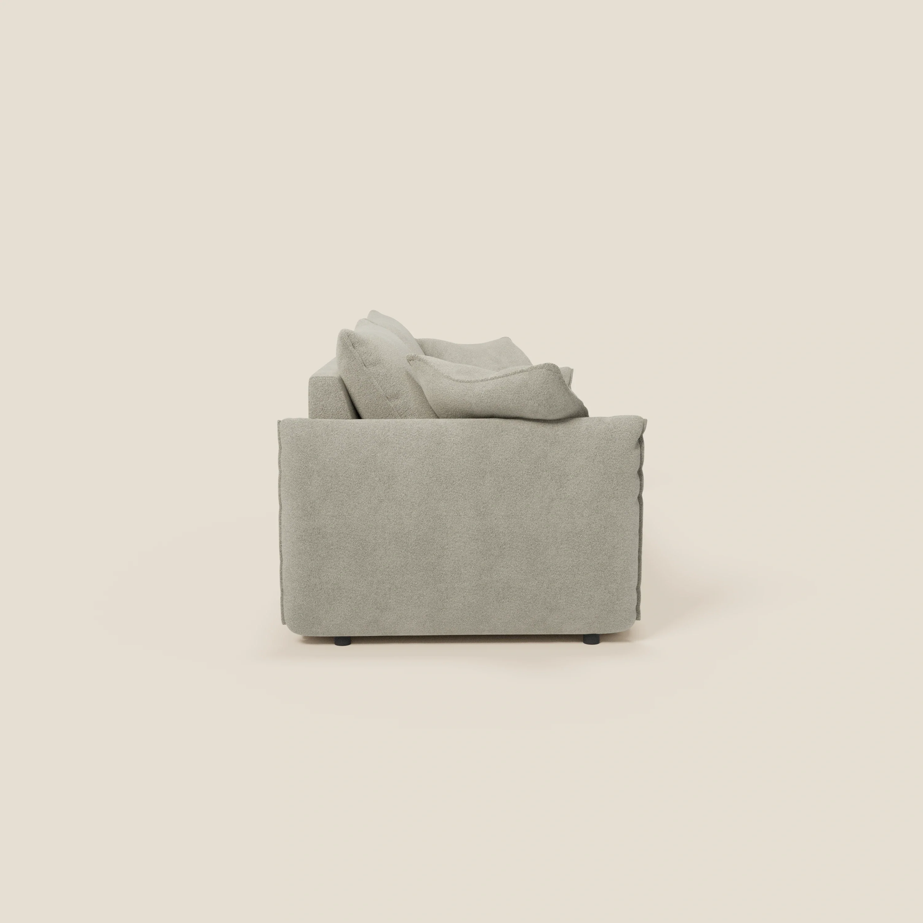 Flexar Canapé  avec assises coulissantes et dossier en duvet en bouclette douce et imperméable T07 Beige - Image 6