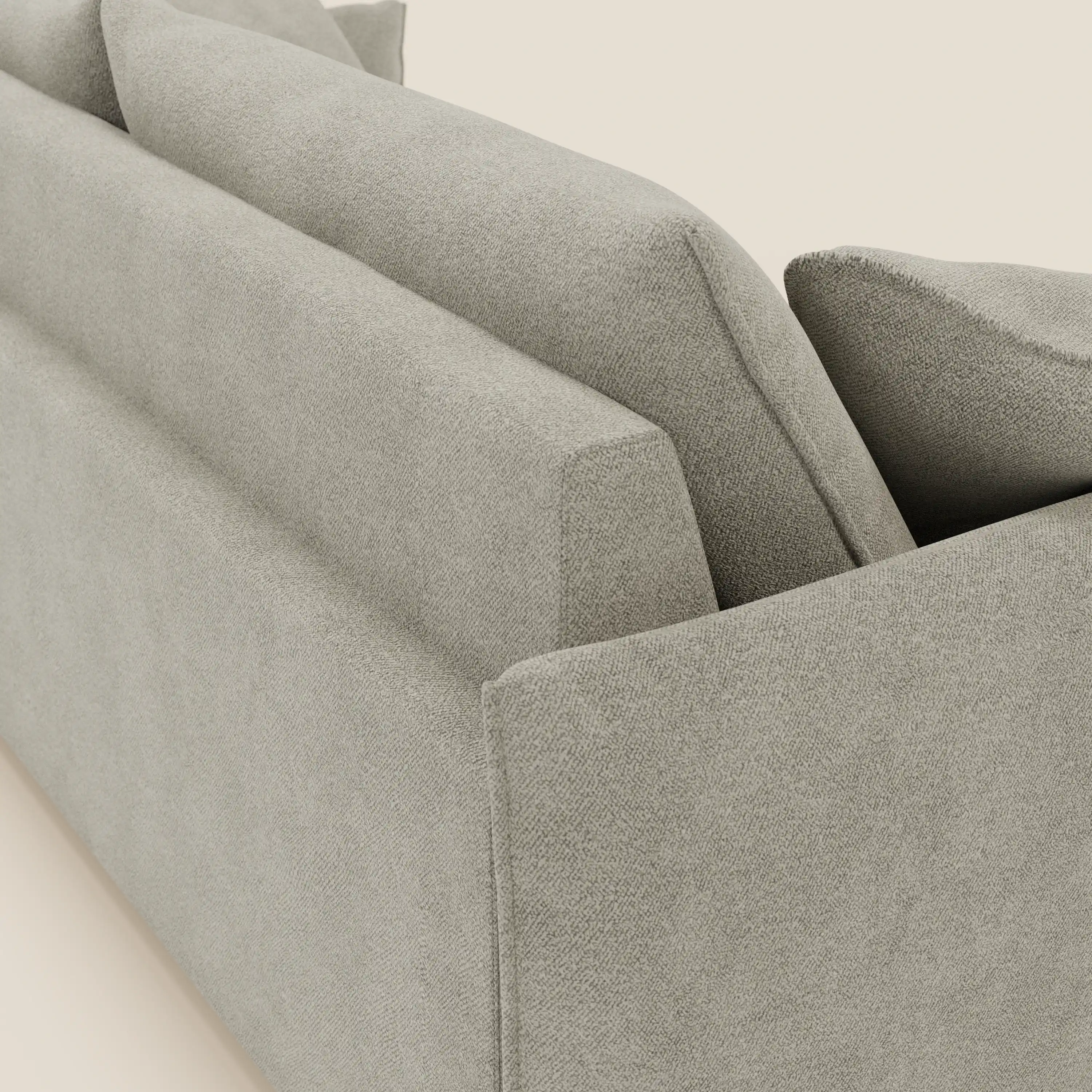 Flexar Canapé  avec assises coulissantes et dossier en duvet en bouclette douce et imperméable T07 Beige - Image 8