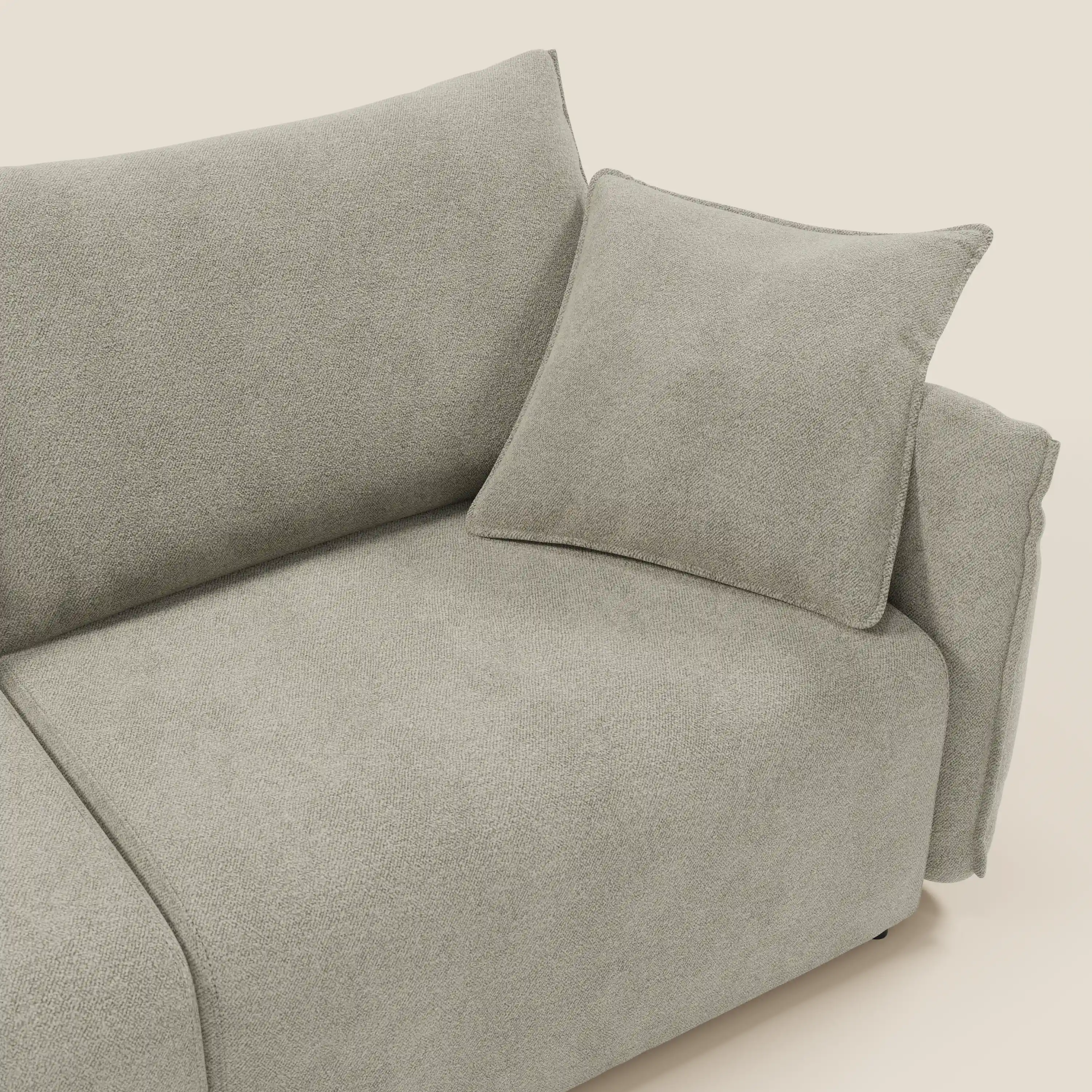 Flexar Canapé  avec assises coulissantes et dossier en duvet en bouclette douce et imperméable T07 Beige - Image 9