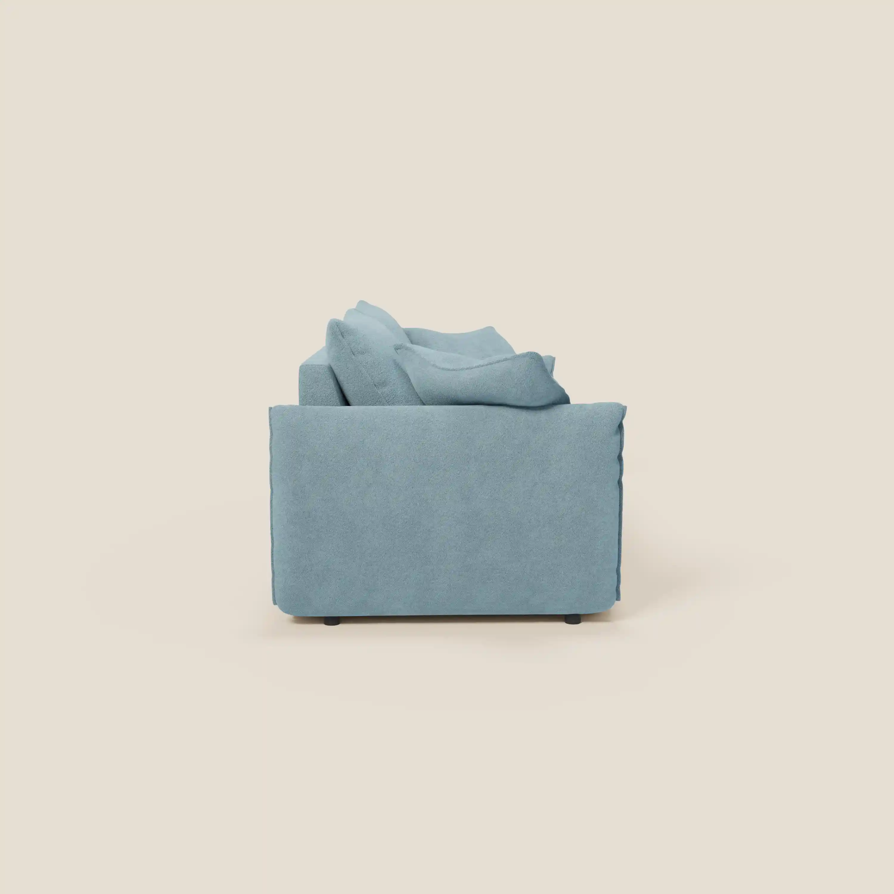 Flexar Canapé  avec assises coulissantes et dossier en duvet en bouclette douce et imperméable T07 Bleu pastel - Image 6