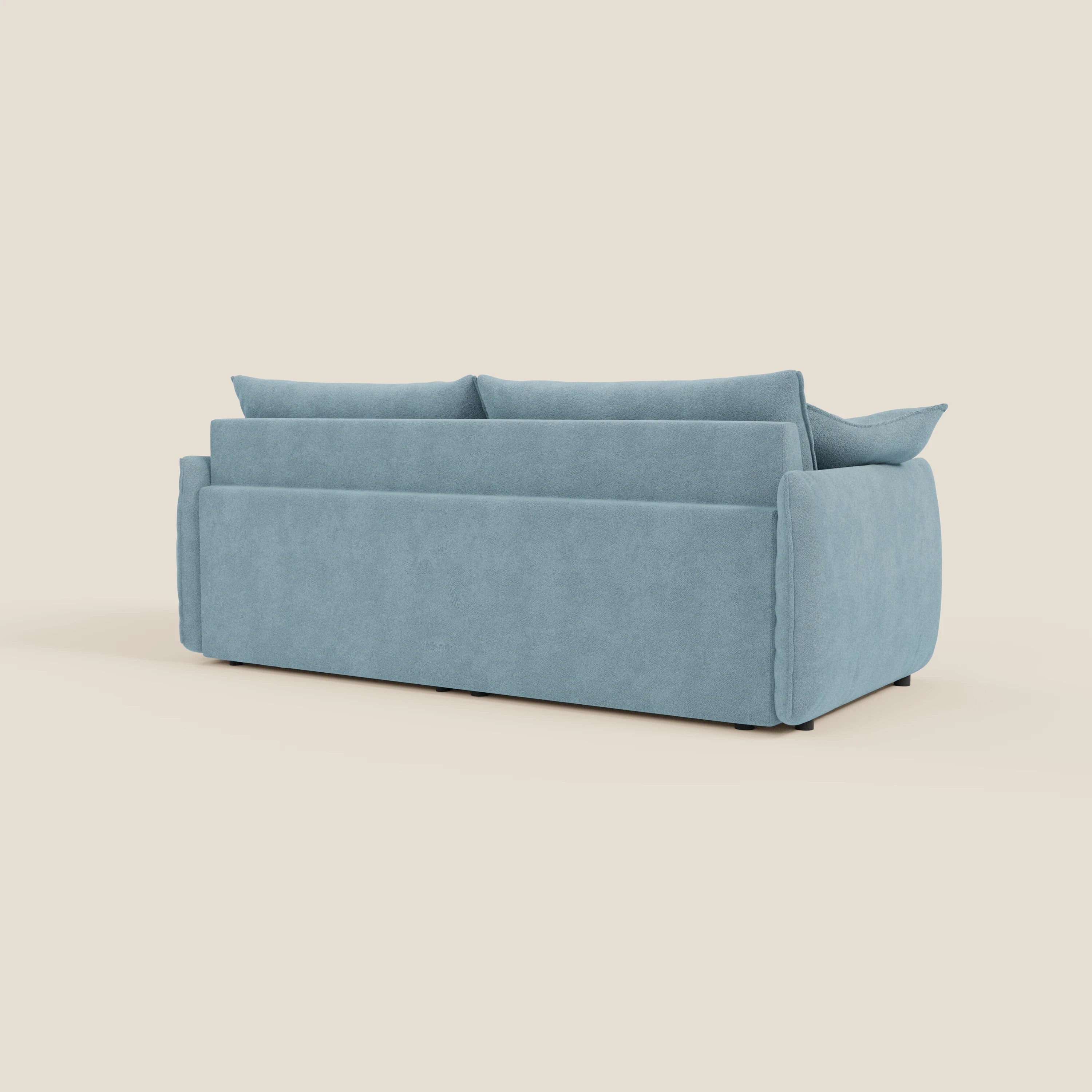 Flexar Canapé  avec assises coulissantes et dossier en duvet en bouclette douce et imperméable T07 Bleu pastel - Image 7