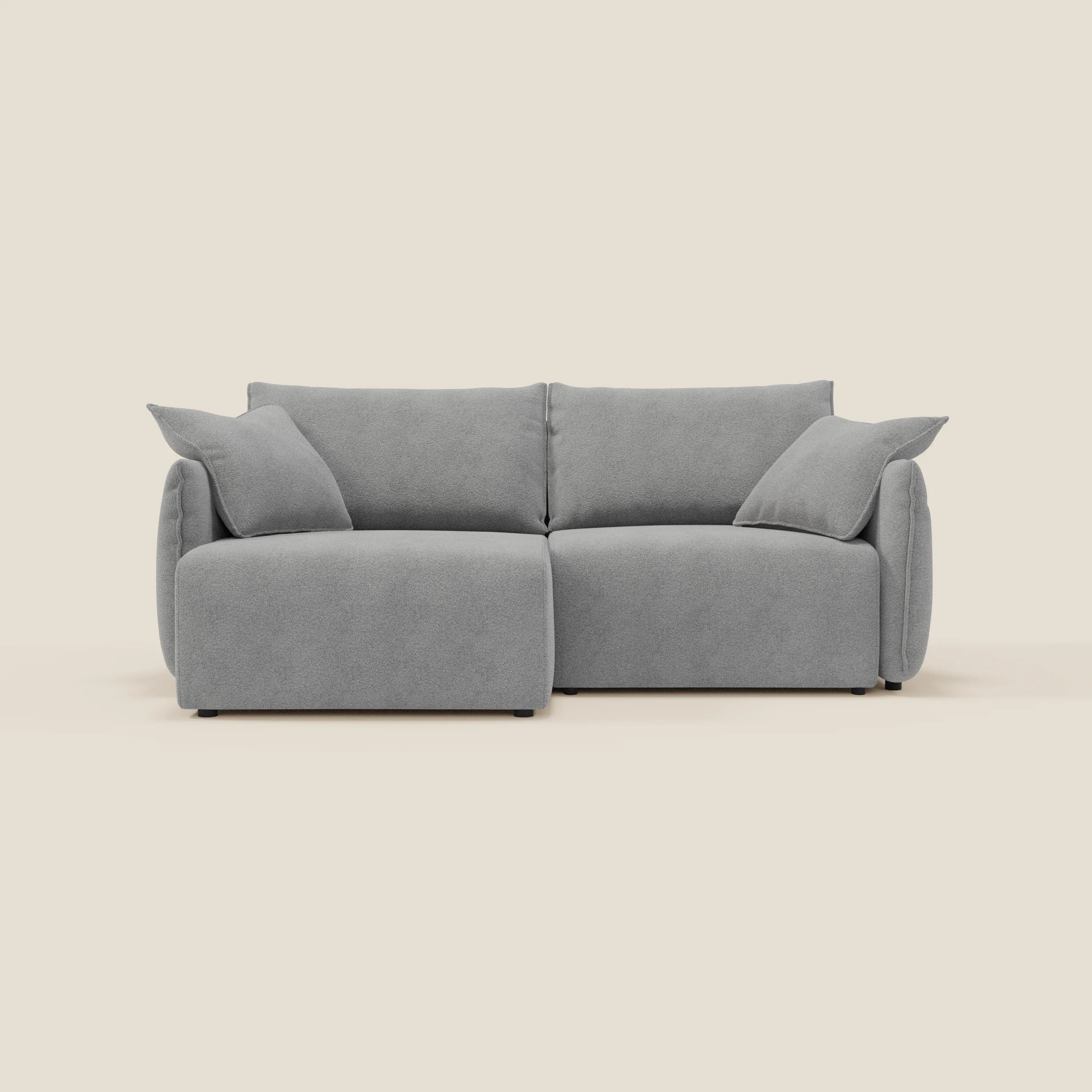Flexar Canapé  avec assises coulissantes et dossier en duvet en bouclette douce et imperméable T07 Gris - Image 10