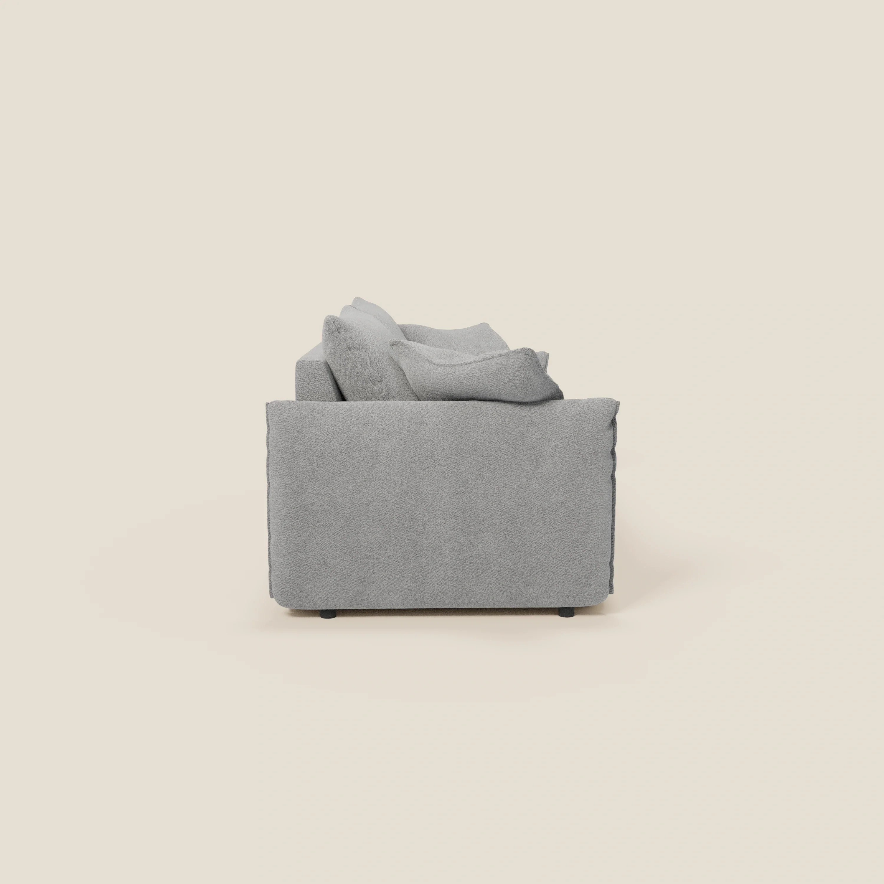 Flexar Canapé  avec assises coulissantes et dossier en duvet en bouclette douce et imperméable T07 Gris - Image 6