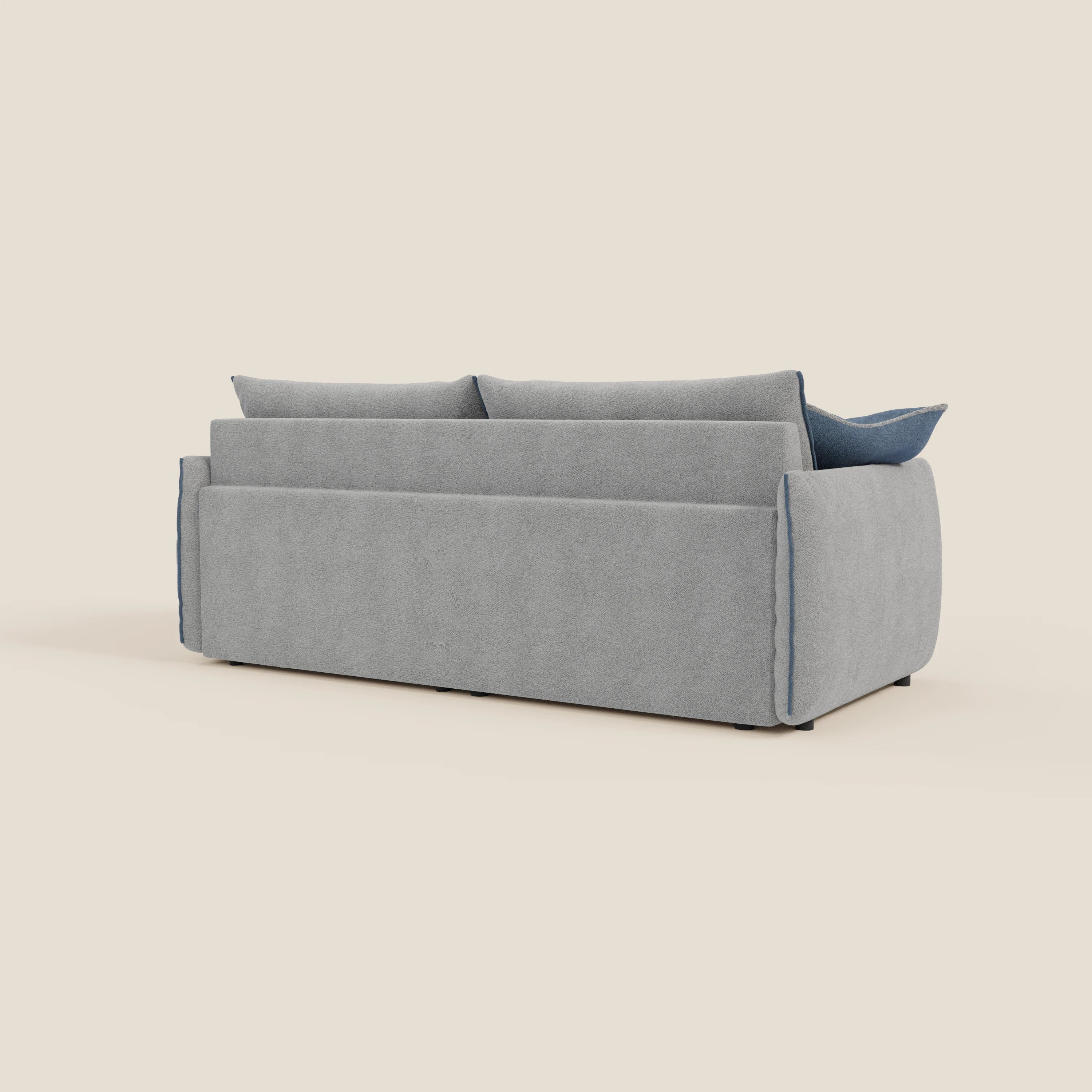 Flexar Canapé  avec assises coulissantes et dossier en duvet en bouclette douce et imperméable T07 Gris - bleu - Image 7