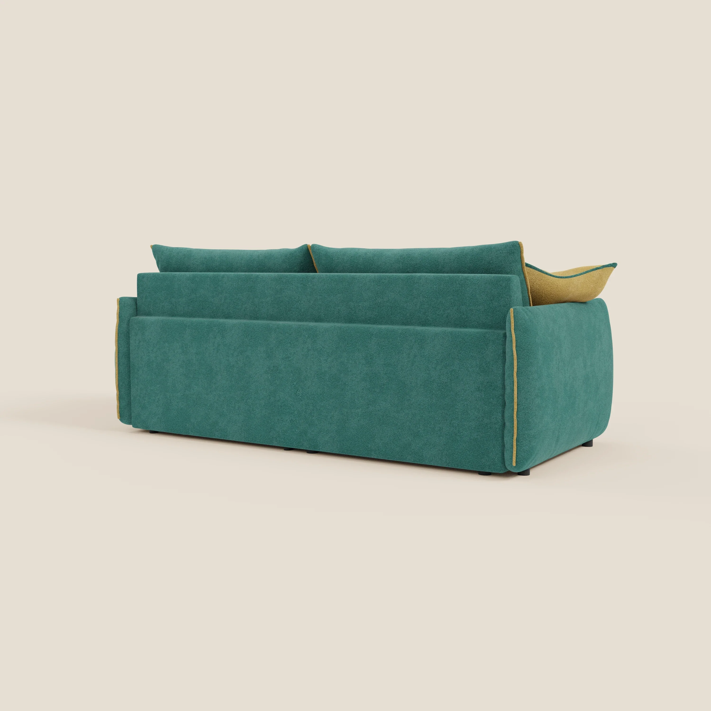 Flexar Canapé  avec assises coulissantes et dossier en duvet en bouclette douce et imperméable T07 Vert - jaune - Image 9