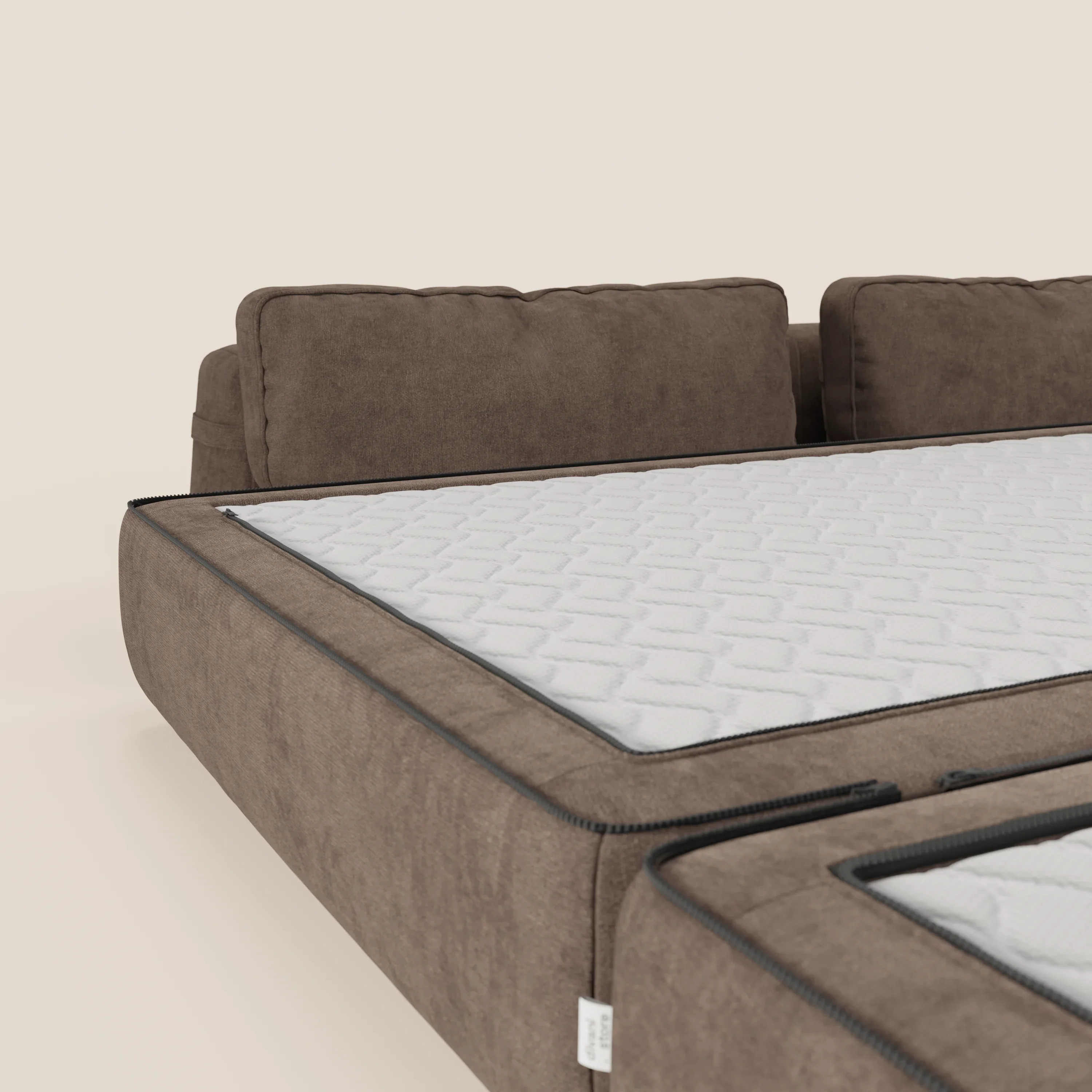 Rift Canapé-lit double à 2 et 3 places avec dossiers amovibles - matelas de 22 cm d'épaisseur en mousse à mémoire de forme T31 - Image 103