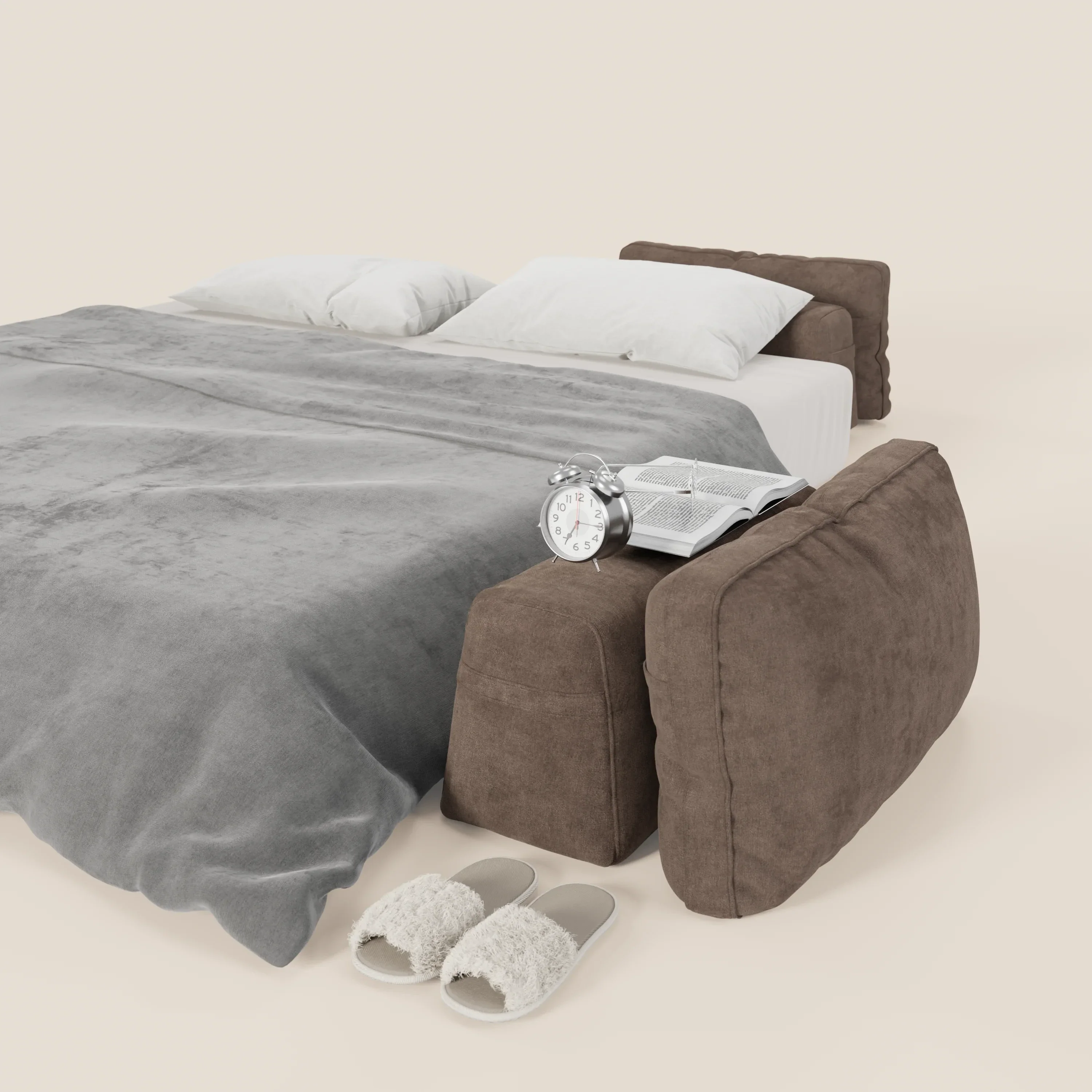 Rift Canapé-lit double à 2 et 3 places avec dossiers amovibles - matelas de 22 cm d'épaisseur en mousse à mémoire de forme T31 - Image 104