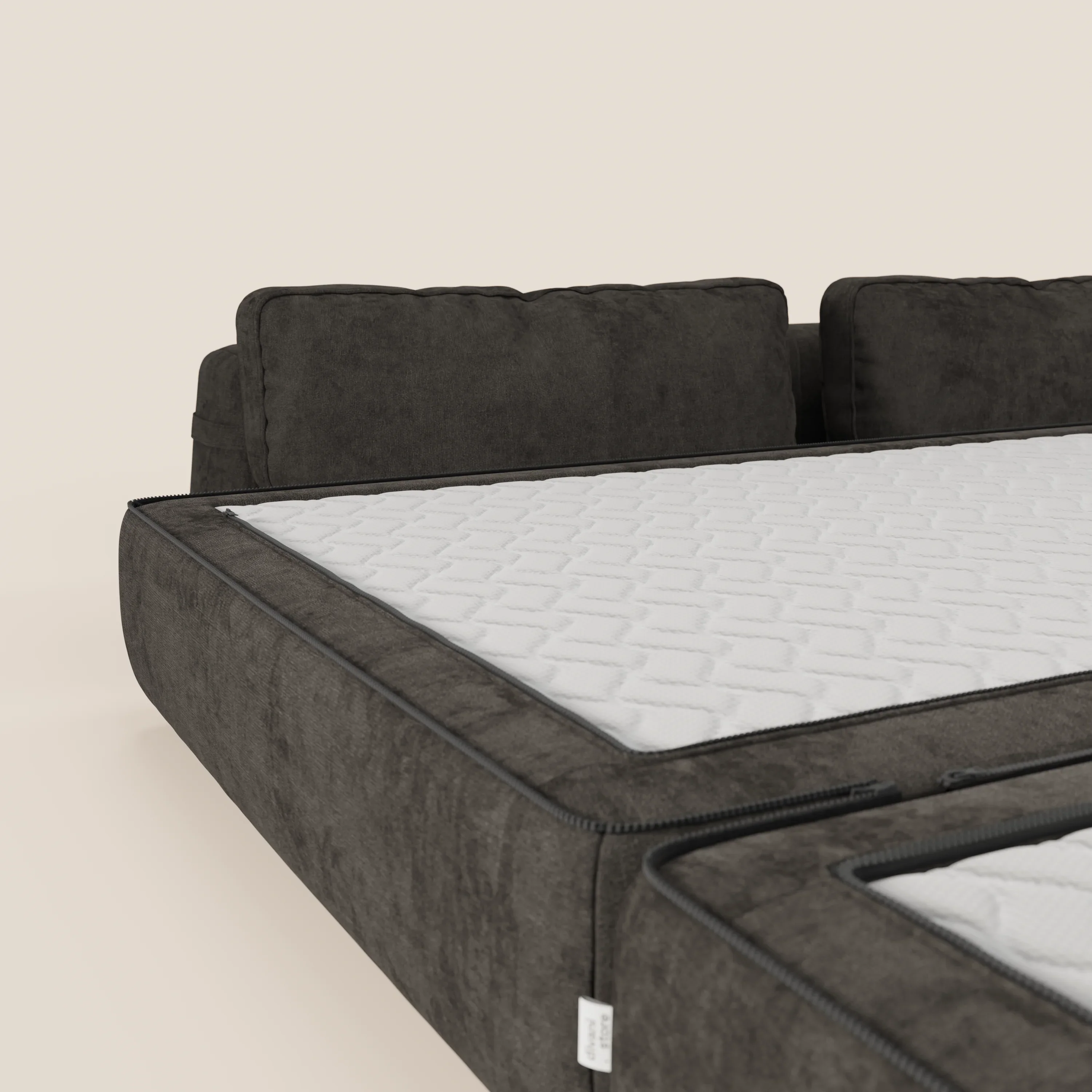 Rift Canapé-lit double à 2 et 3 places avec dossiers amovibles - matelas de 22 cm d'épaisseur en mousse à mémoire de forme T31 - Image 118