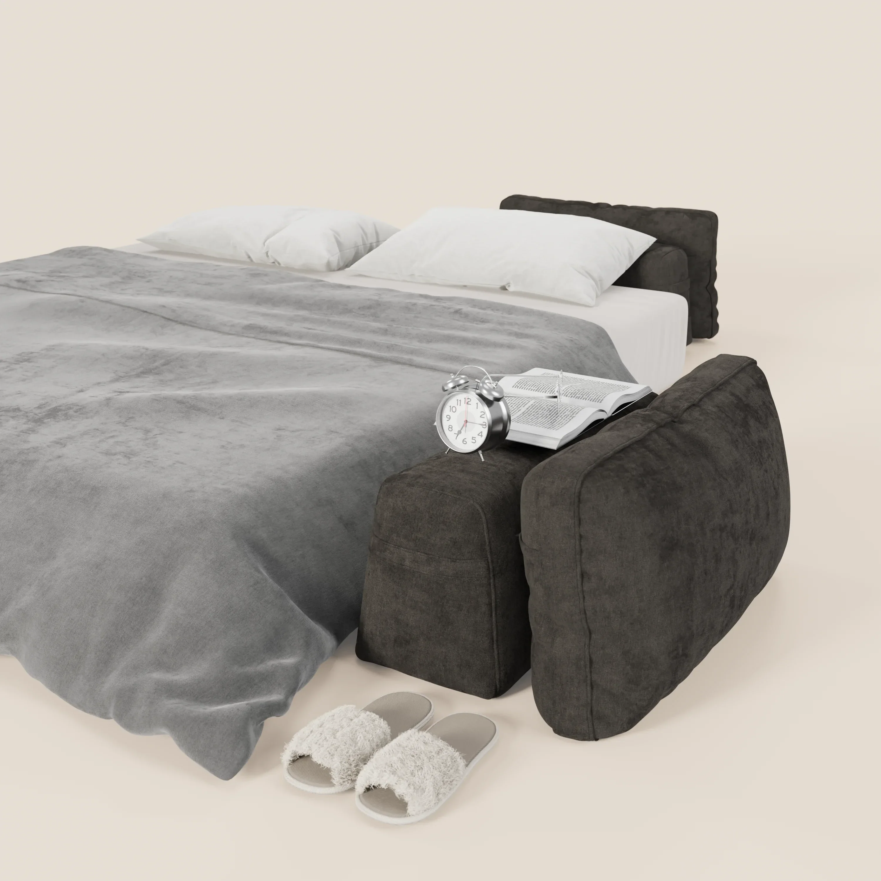 Rift Canapé-lit double à 2 et 3 places avec dossiers amovibles - matelas de 22 cm d'épaisseur en mousse à mémoire de forme T31 - Image 119