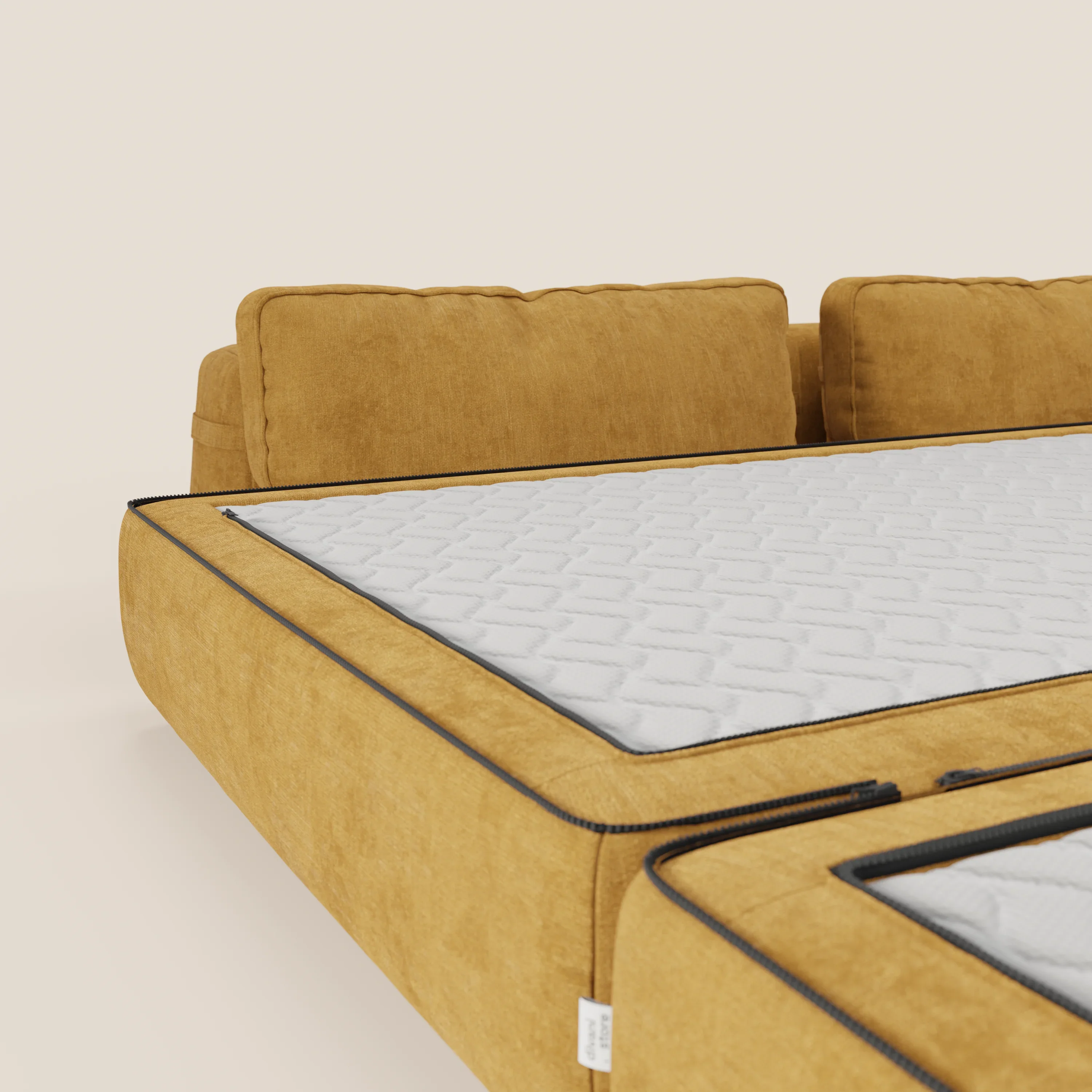 Rift Canapé-lit double à 2 et 3 places avec dossiers amovibles - matelas de 22 cm d'épaisseur en mousse à mémoire de forme T31 - Image 13