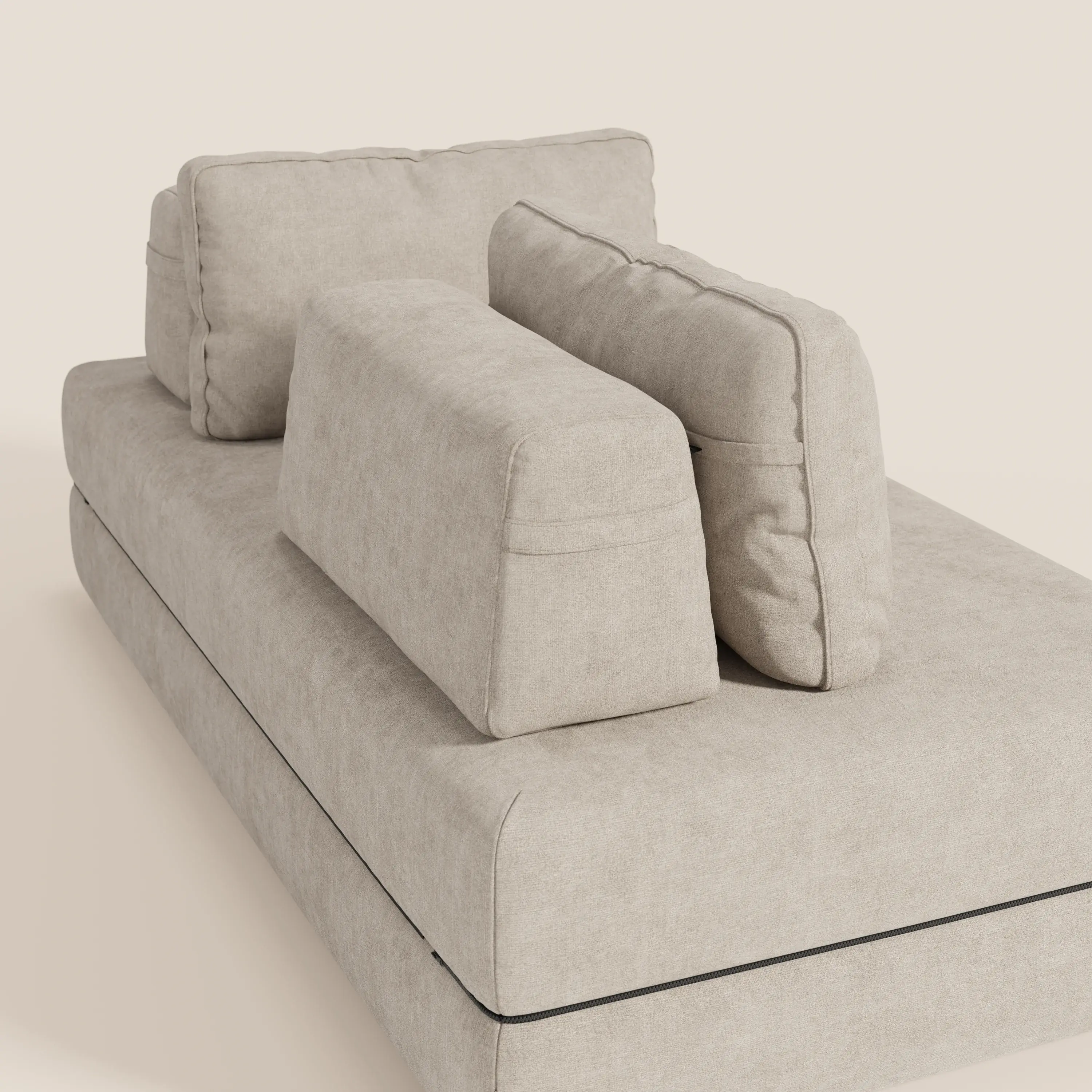 Rift Canapé-lit double à 2 et 3 places avec dossiers amovibles - matelas de 22 cm d'épaisseur en mousse à mémoire de forme T31 - Image 130