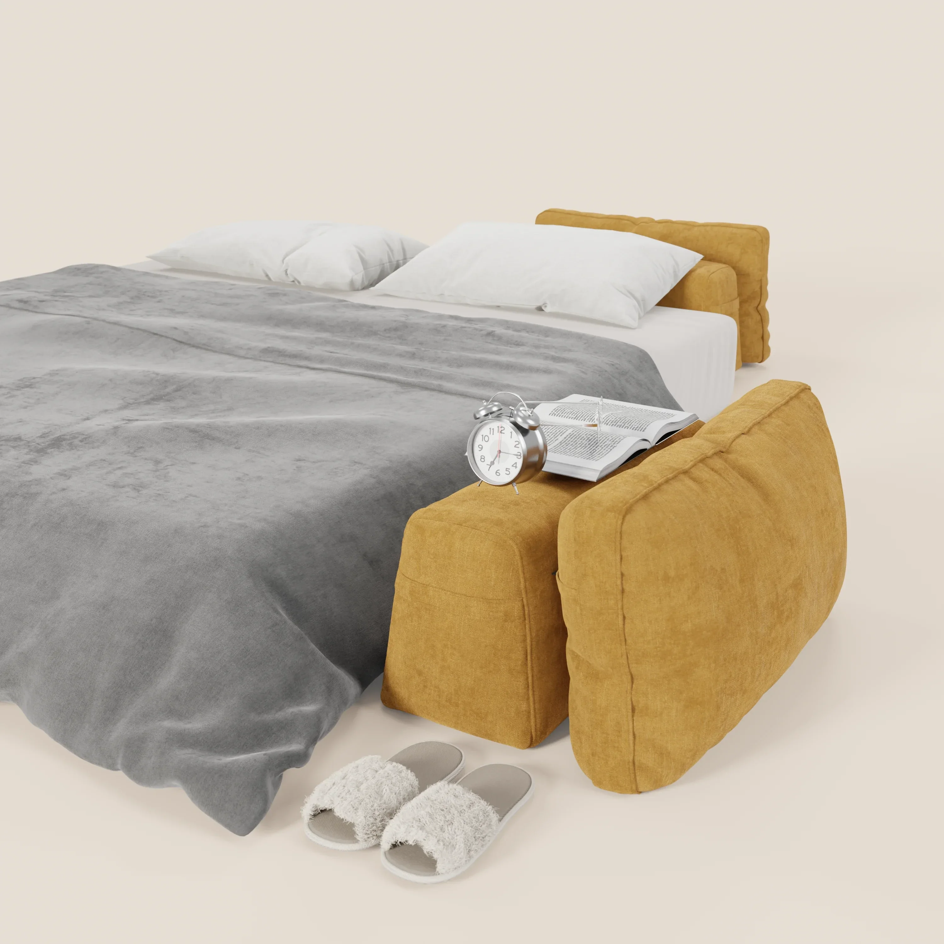 Rift Canapé-lit double à 2 et 3 places avec dossiers amovibles - matelas de 22 cm d'épaisseur en mousse à mémoire de forme T31 - Image 14