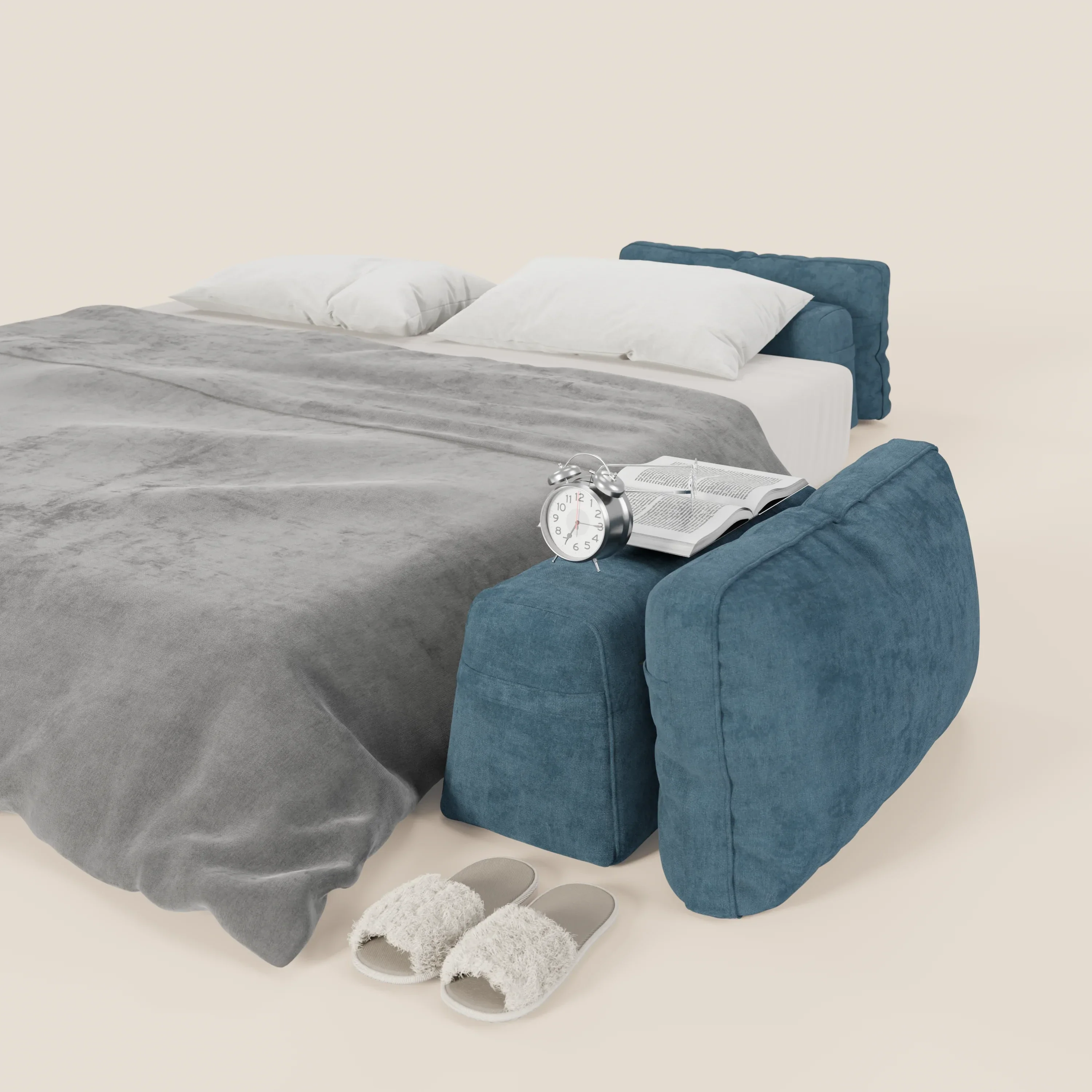 Rift Canapé-lit double à 2 et 3 places avec dossiers amovibles - matelas de 22 cm d'épaisseur en mousse à mémoire de forme T31 - Image 149