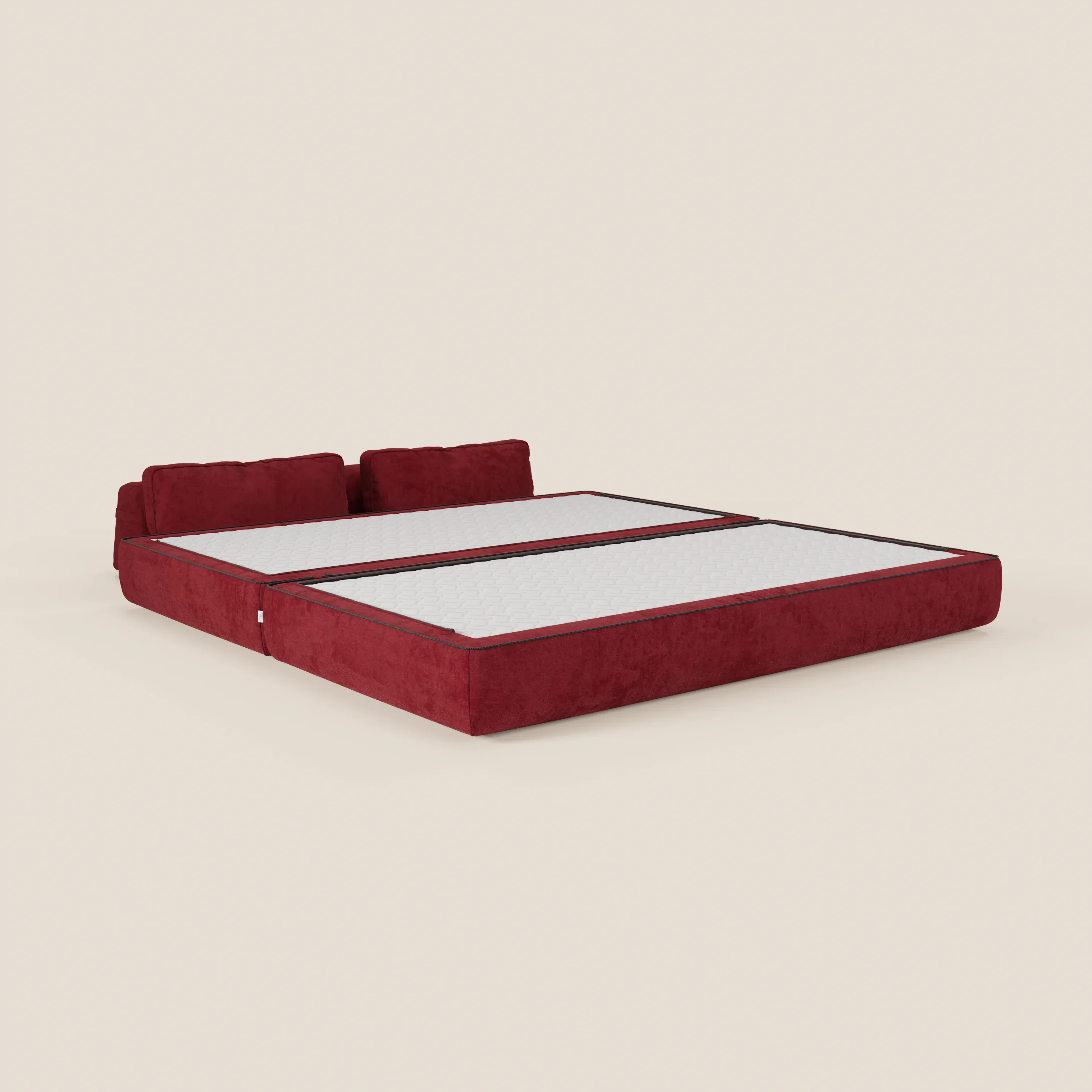 Rift Canapé-lit double à 2 et 3 places avec dossiers amovibles - matelas de 22 cm d'épaisseur en mousse à mémoire de forme T31 - Image 158