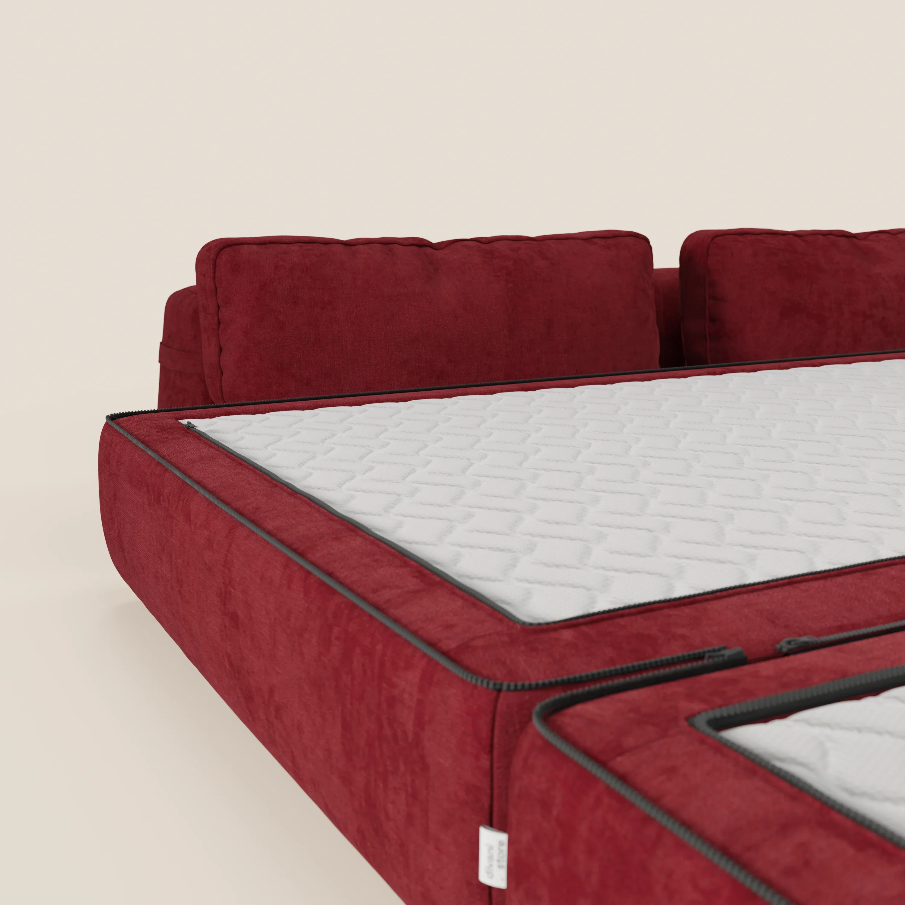 Rift Canapé-lit double à 2 et 3 places avec dossiers amovibles - matelas de 22 cm d'épaisseur en mousse à mémoire de forme T31 - Image 163