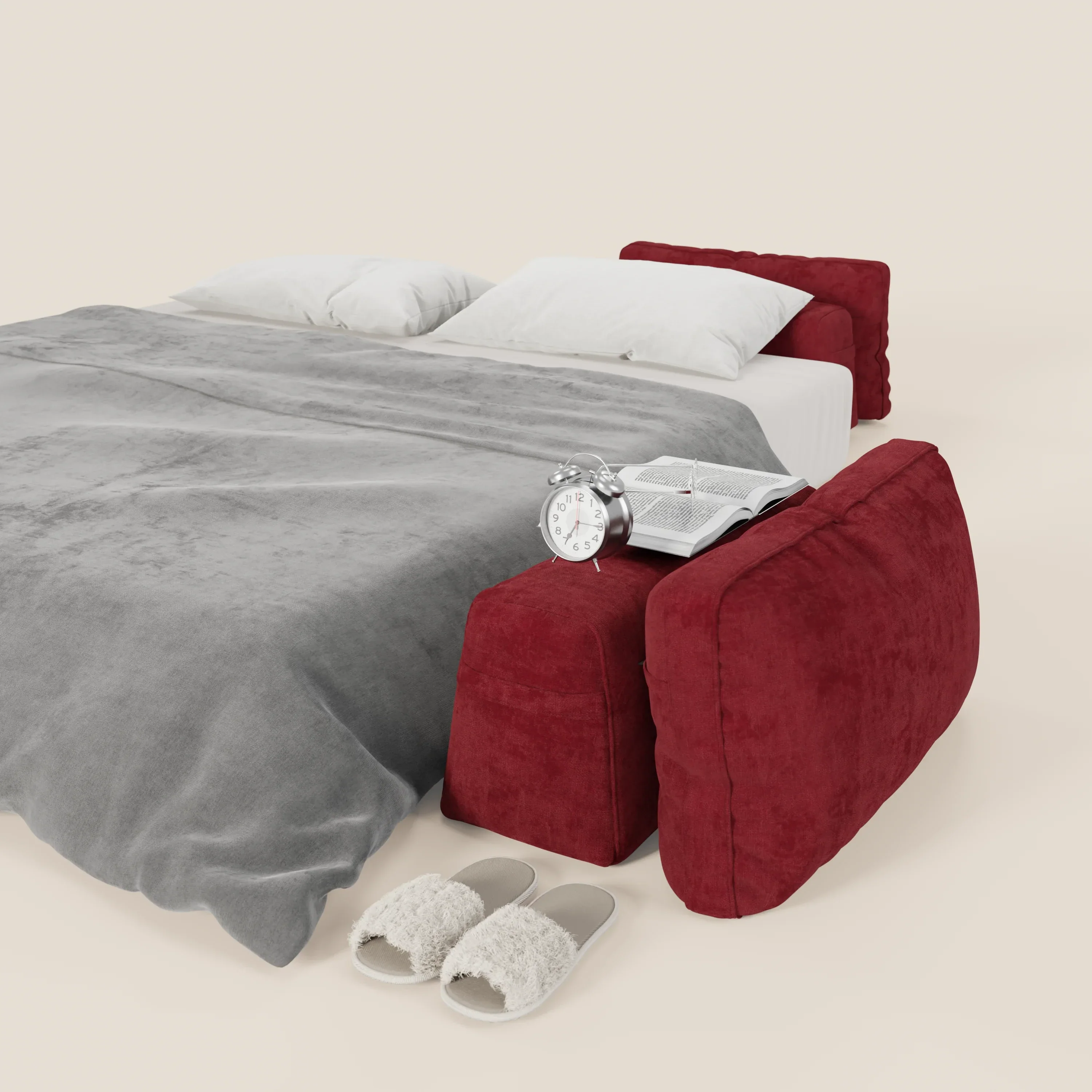 Rift Canapé-lit double à 2 et 3 places avec dossiers amovibles - matelas de 22 cm d'épaisseur en mousse à mémoire de forme T31 - Image 164
