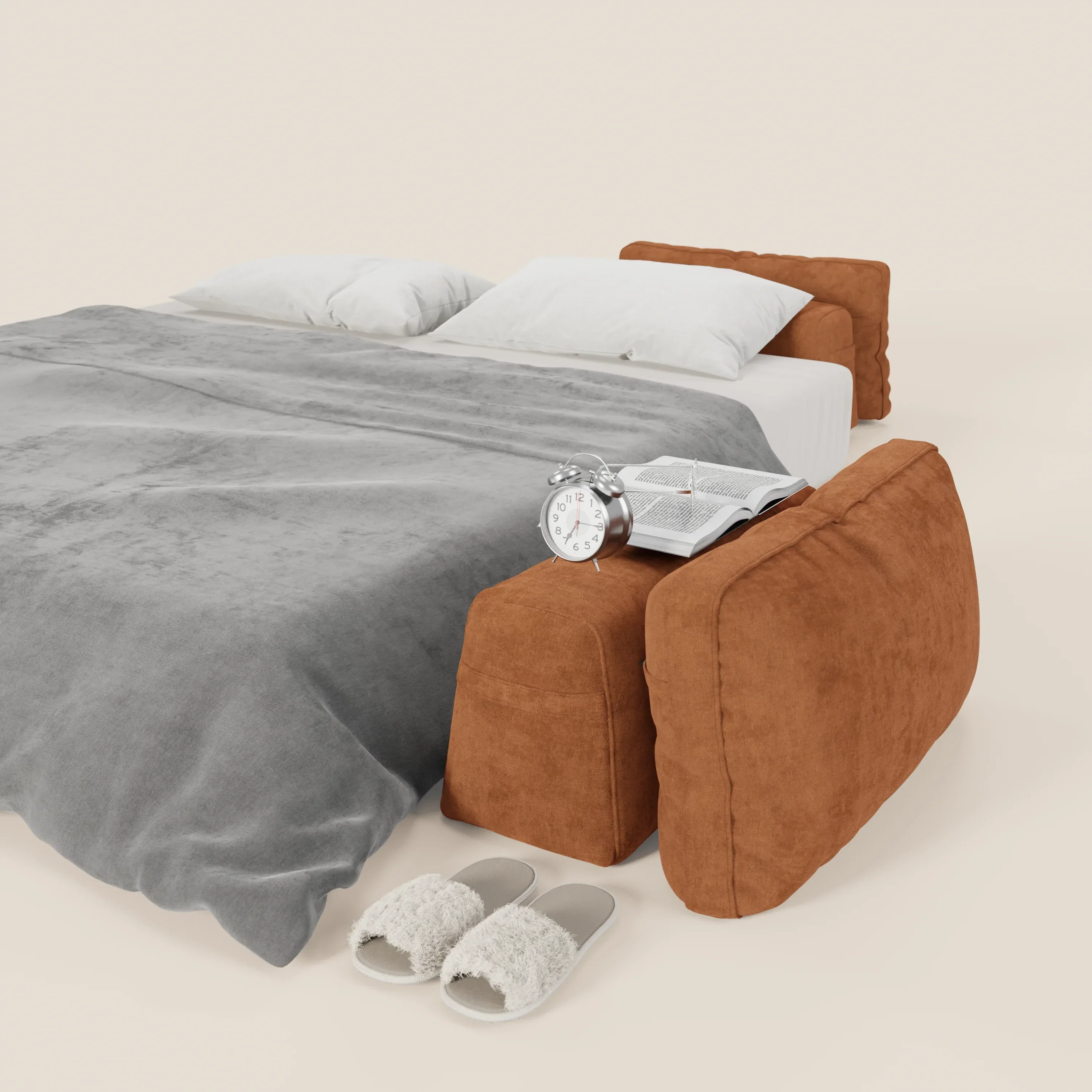 Rift Canapé-lit double à 2 et 3 places avec dossiers amovibles - matelas de 22 cm d'épaisseur en mousse à mémoire de forme T31 - Image 179