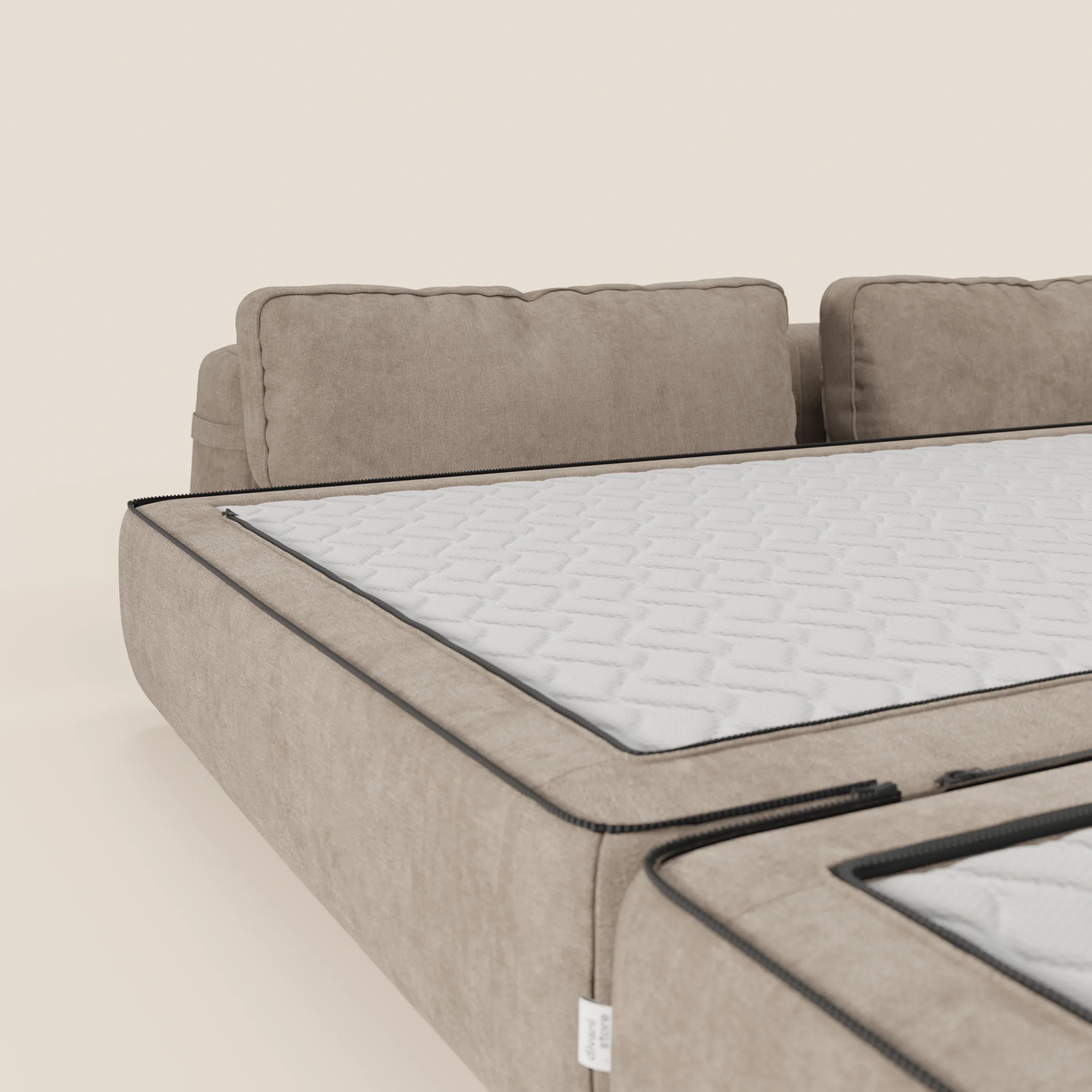 Rift Canapé-lit double à 2 et 3 places avec dossiers amovibles - matelas de 22 cm d'épaisseur en mousse à mémoire de forme T31 - Image 193