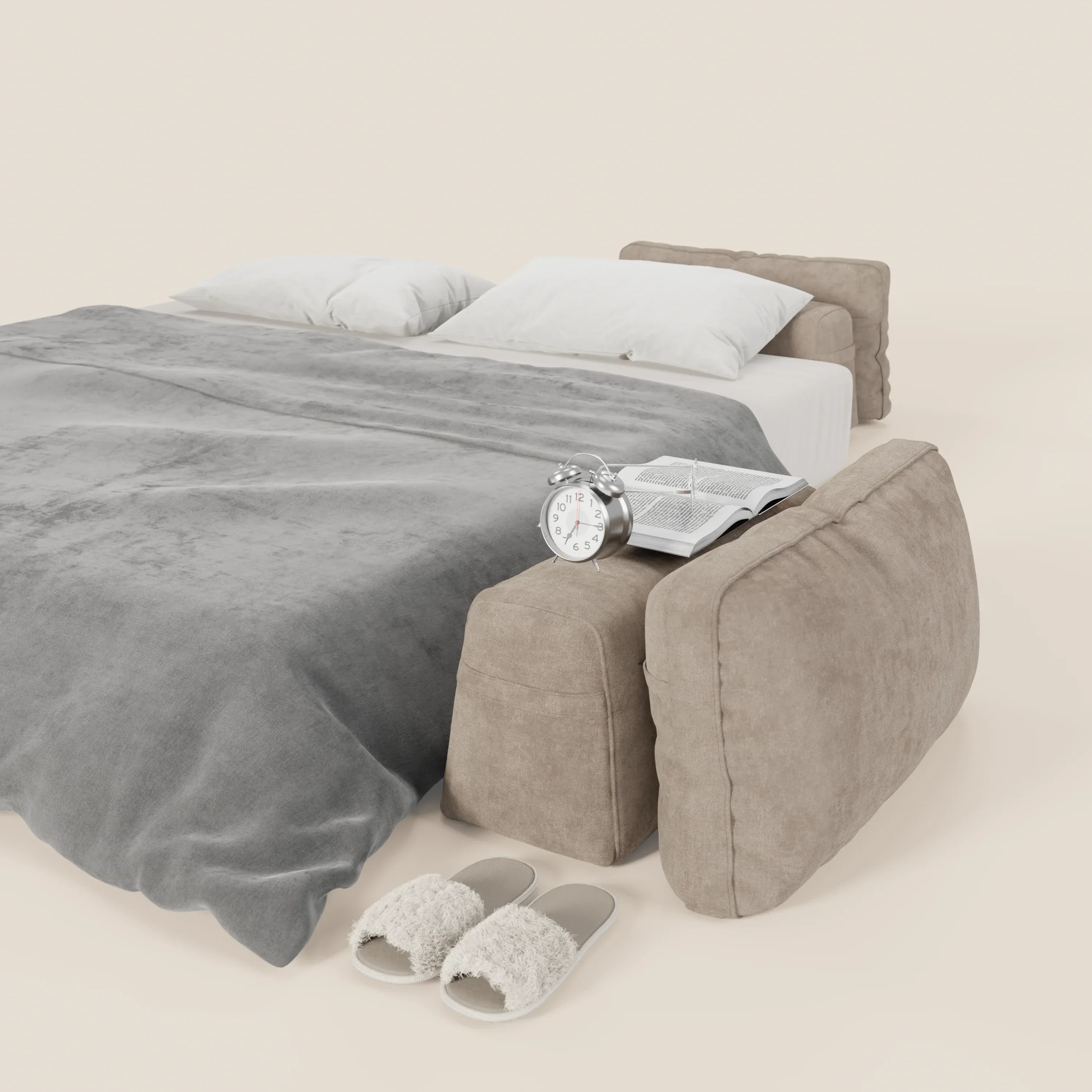 Rift Canapé-lit double à 2 et 3 places avec dossiers amovibles - matelas de 22 cm d'épaisseur en mousse à mémoire de forme T31 - Image 194