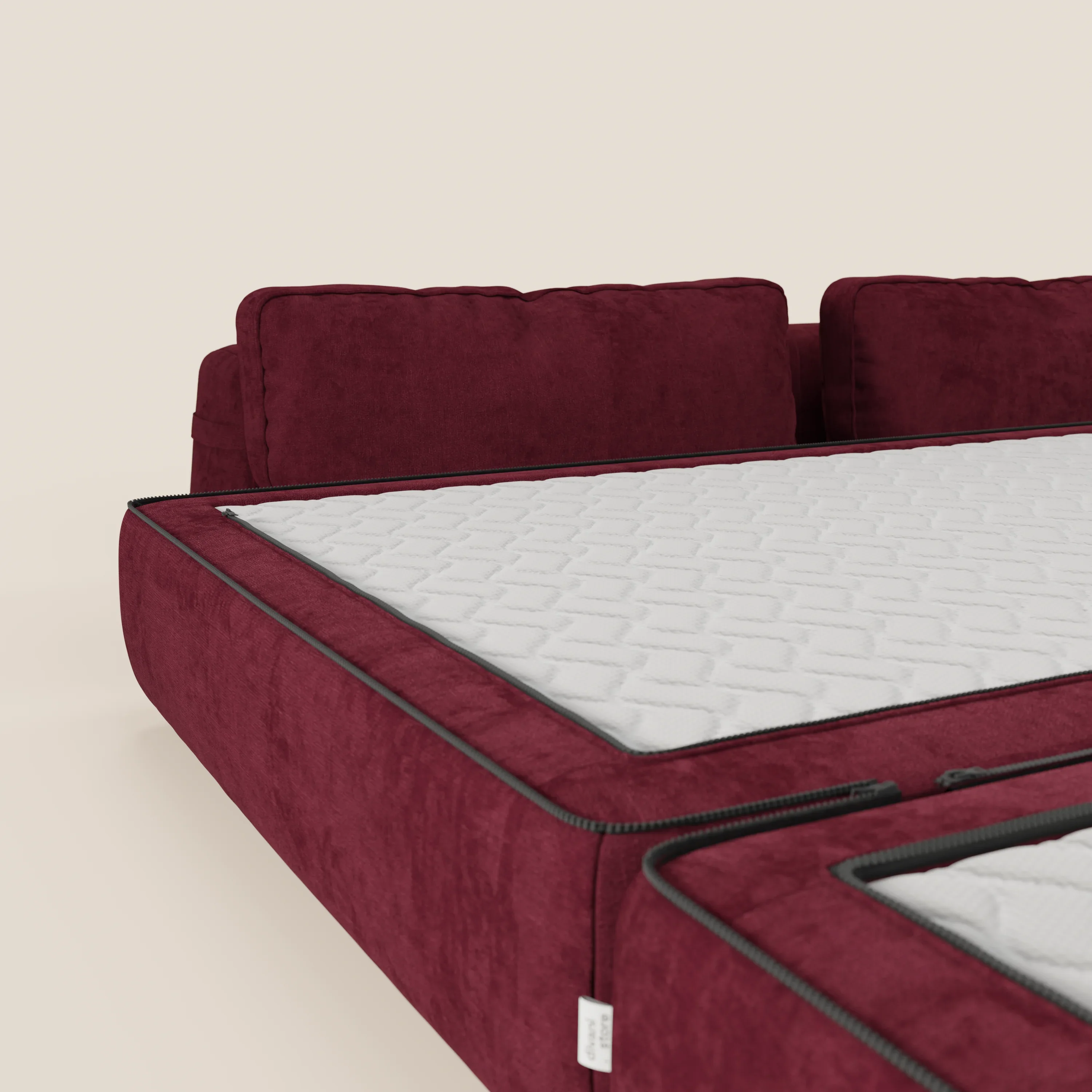 Rift Canapé-lit double à 2 et 3 places avec dossiers amovibles - matelas de 22 cm d'épaisseur en mousse à mémoire de forme T31 - Image 223