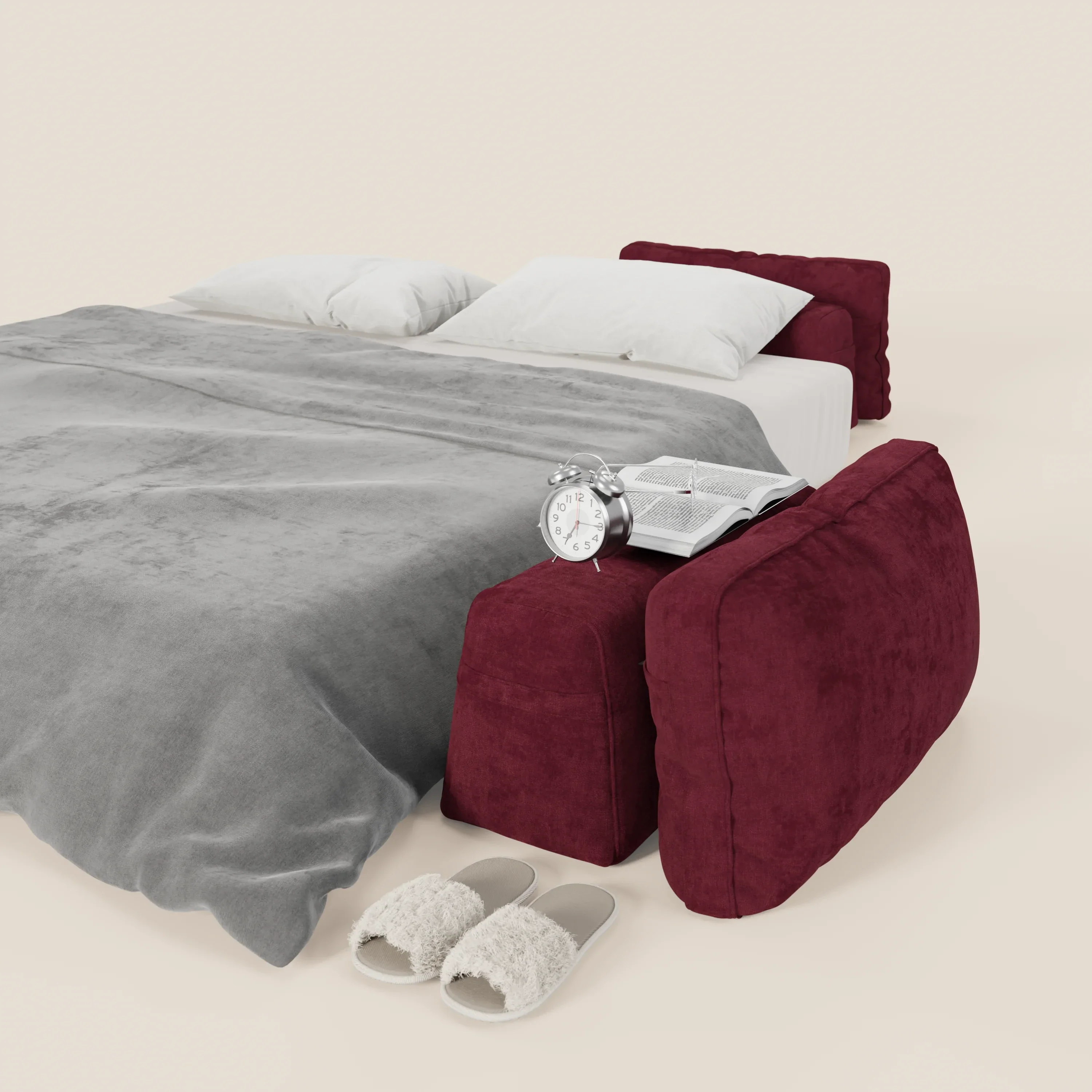 Rift Canapé-lit double à 2 et 3 places avec dossiers amovibles - matelas de 22 cm d'épaisseur en mousse à mémoire de forme T31 - Image 224