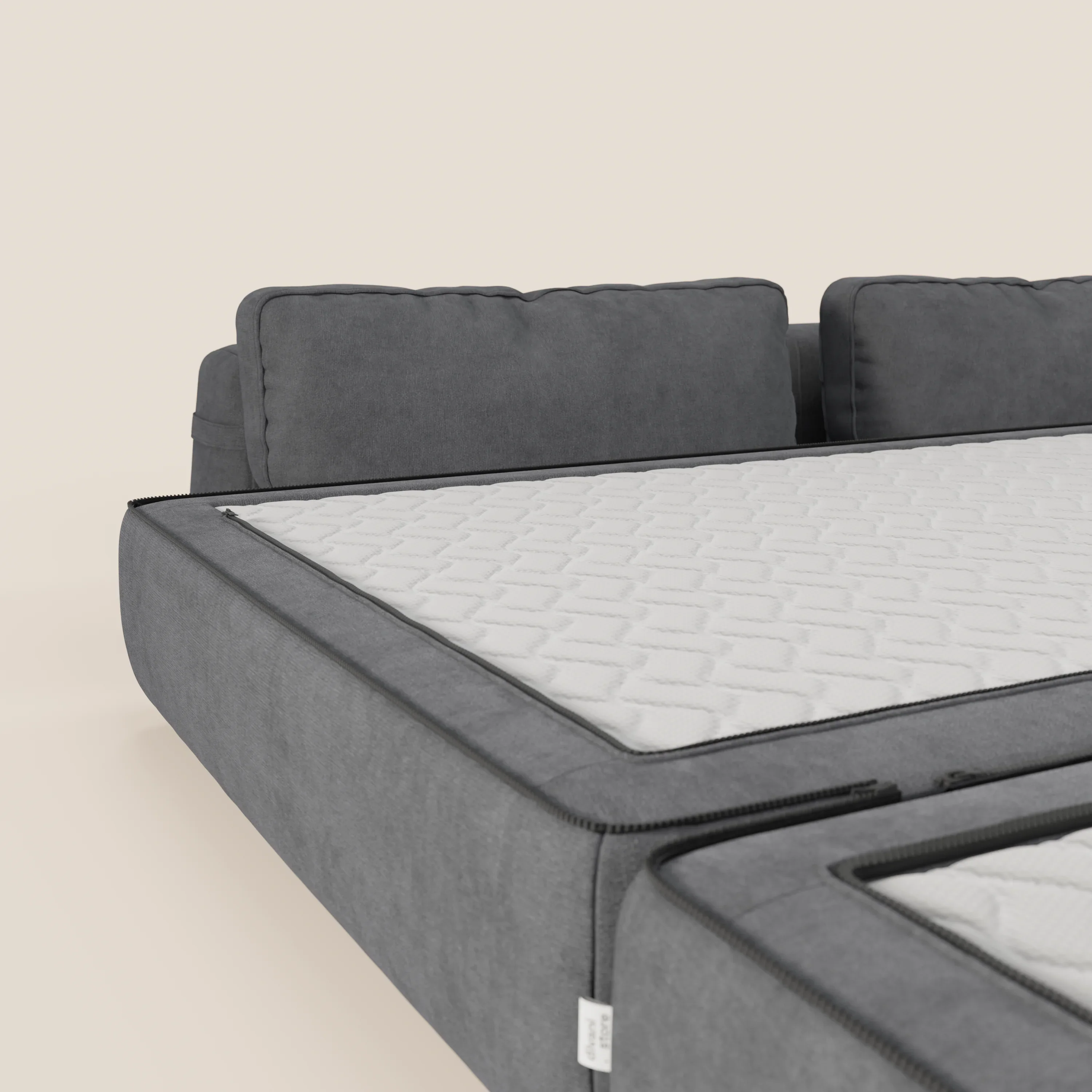 Rift Canapé-lit double à 2 et 3 places avec dossiers amovibles - matelas de 22 cm d'épaisseur en mousse à mémoire de forme T31 - Image 28
