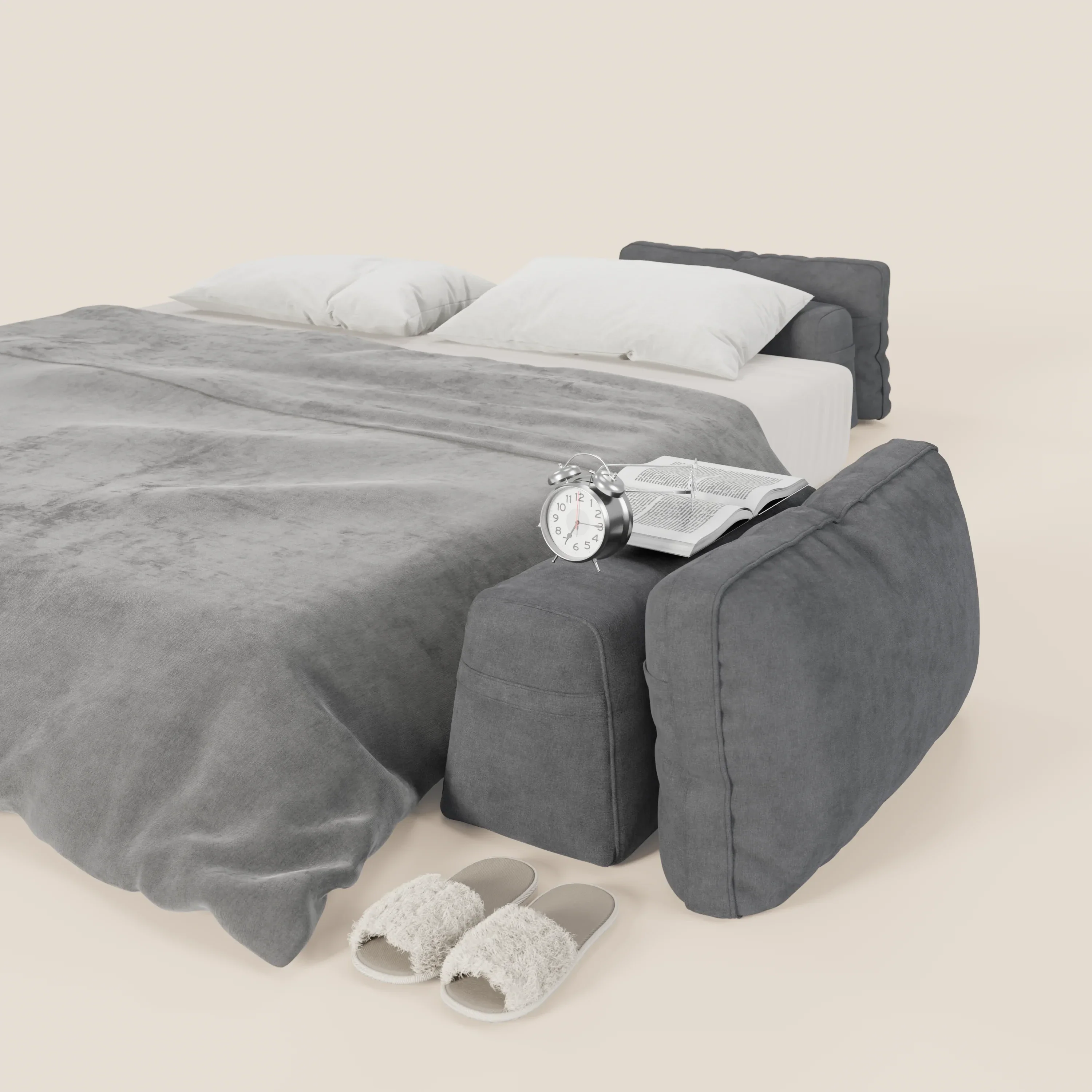 Rift Canapé-lit double à 2 et 3 places avec dossiers amovibles - matelas de 22 cm d'épaisseur en mousse à mémoire de forme T31 - Image 29