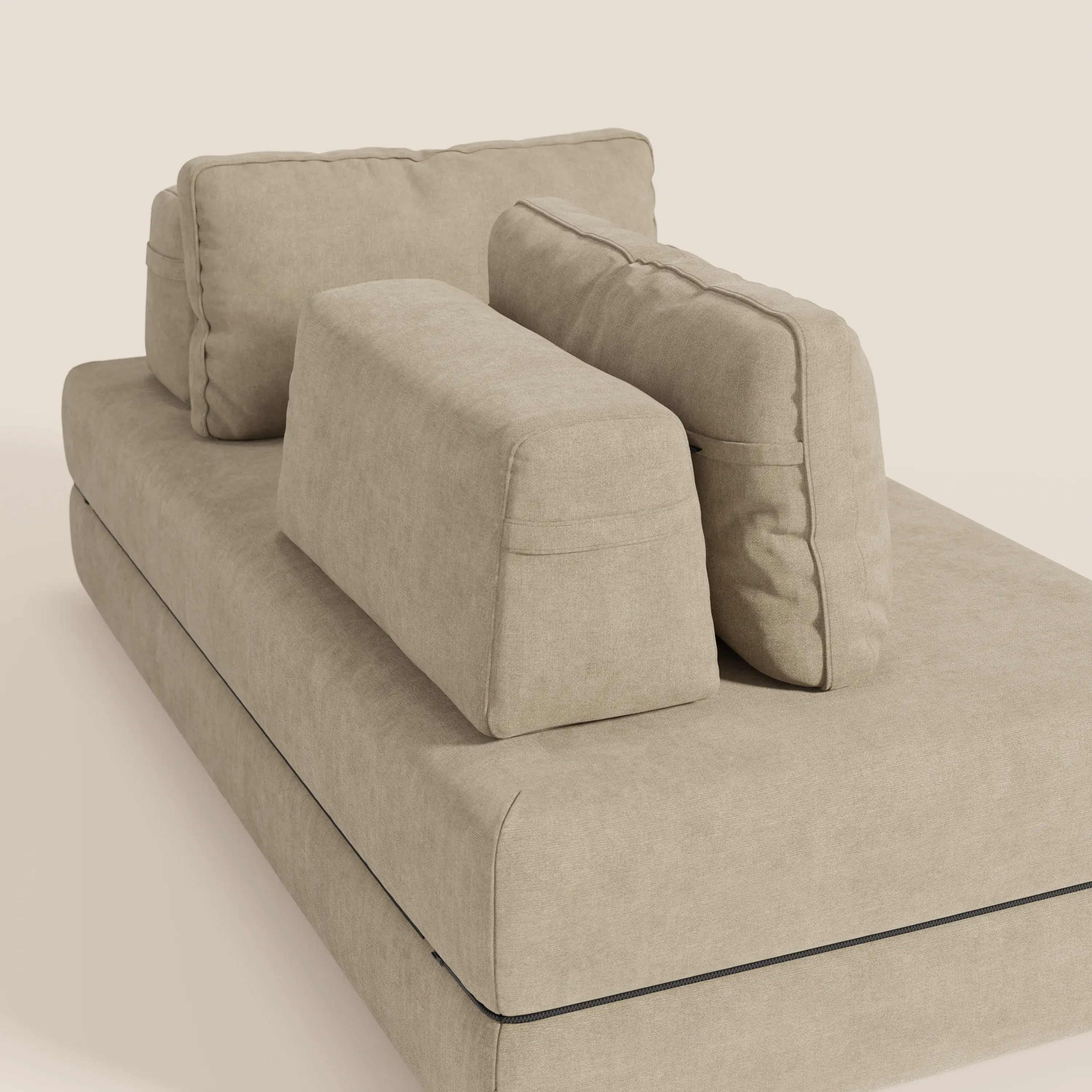 Rift Canapé-lit double à 2 et 3 places avec dossiers amovibles - matelas de 22 cm d'épaisseur en mousse à mémoire de forme T31 - Image 40