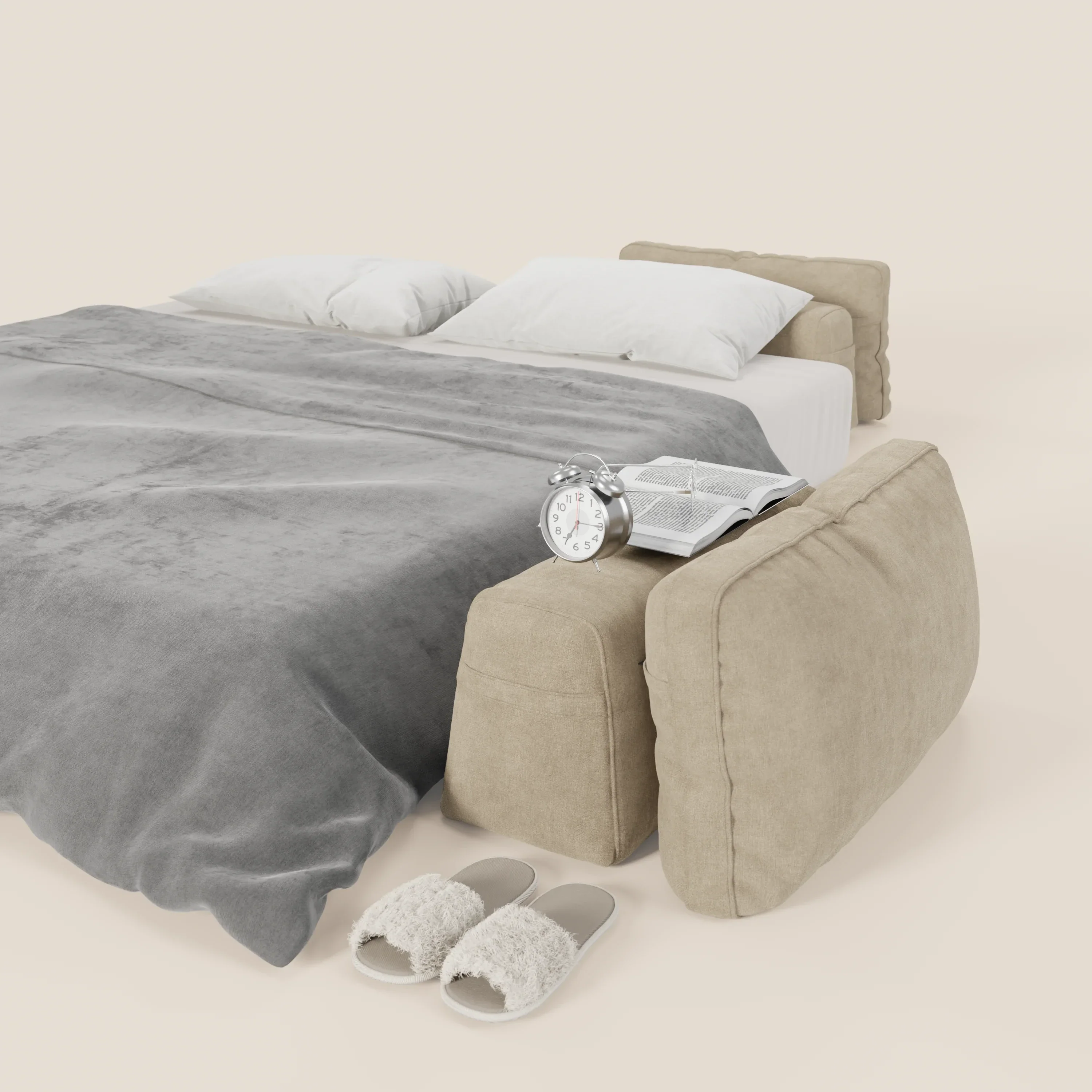 Rift Canapé-lit double à 2 et 3 places avec dossiers amovibles - matelas de 22 cm d'épaisseur en mousse à mémoire de forme T31 - Image 44