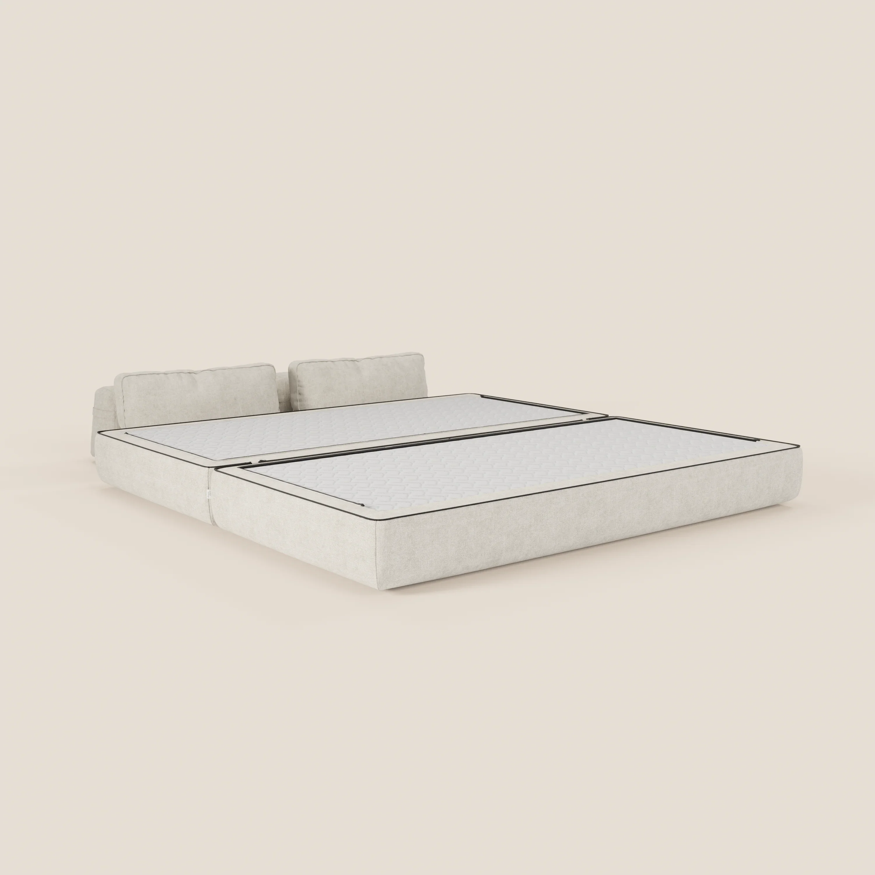 Rift Canapé-lit double à 2 et 3 places avec dossiers amovibles - matelas de 22 cm d'épaisseur en mousse à mémoire de forme T31 - Image 53