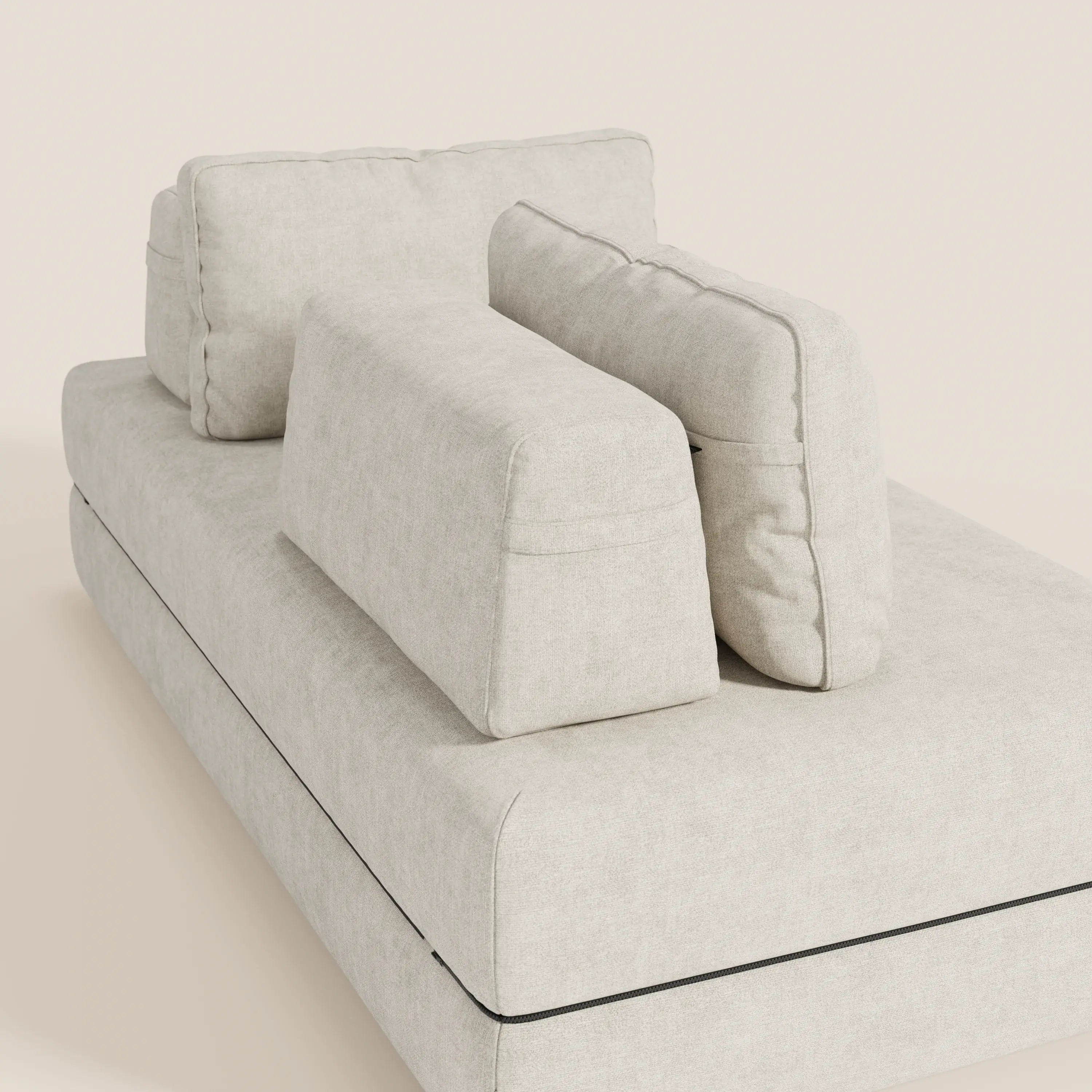 Rift Canapé-lit double à 2 et 3 places avec dossiers amovibles - matelas de 22 cm d'épaisseur en mousse à mémoire de forme T31 - Image 55