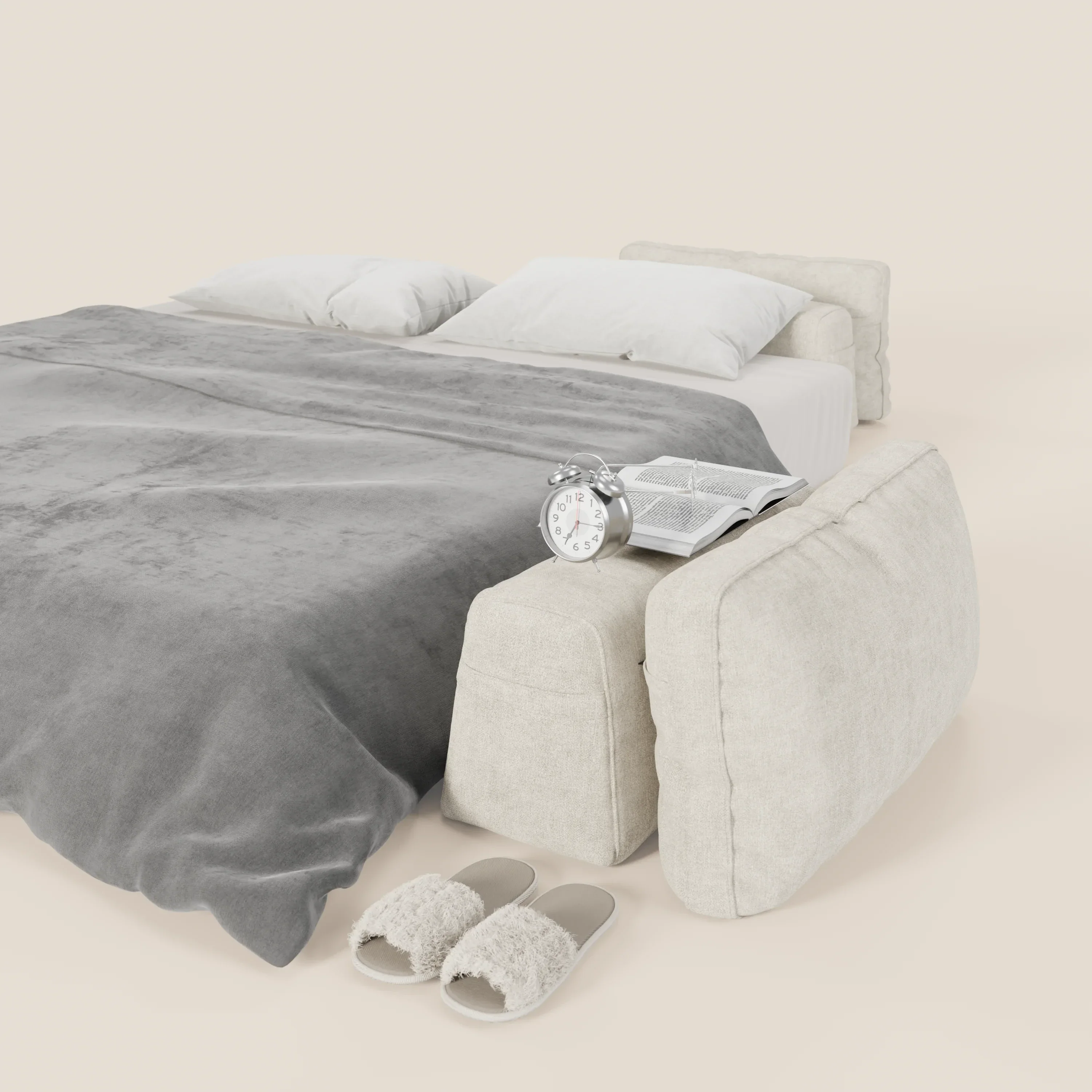Rift Canapé-lit double à 2 et 3 places avec dossiers amovibles - matelas de 22 cm d'épaisseur en mousse à mémoire de forme T31 - Image 59