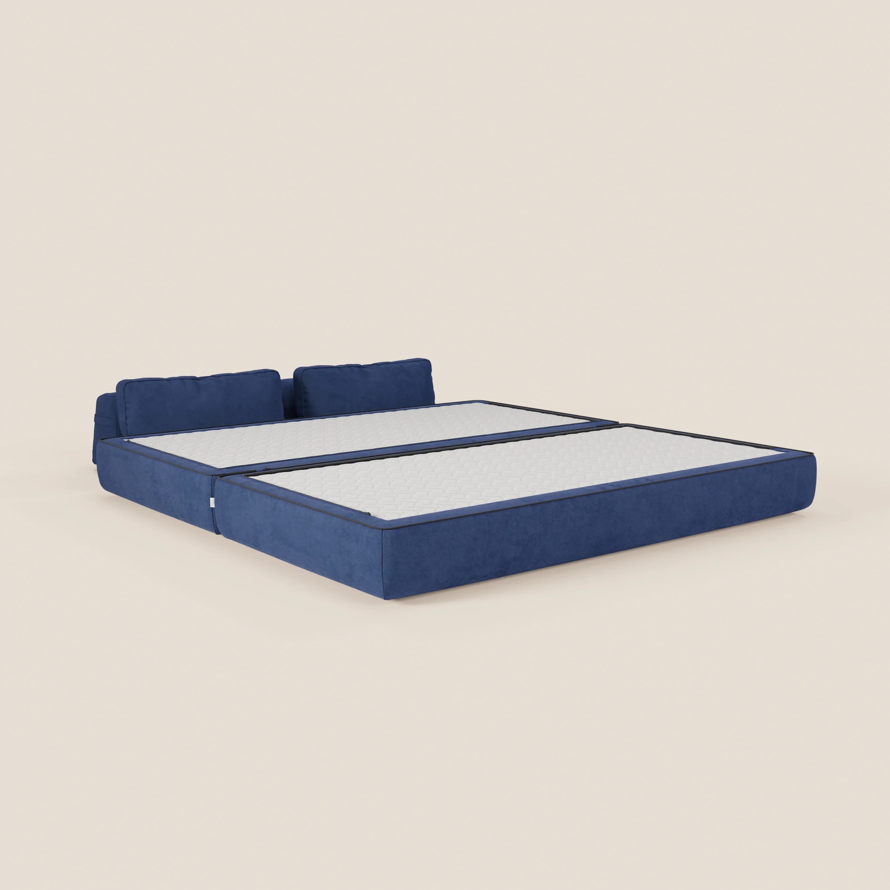 Rift Canapé-lit double à 2 et 3 places avec dossiers amovibles - matelas de 22 cm d'épaisseur en mousse à mémoire de forme T31 - Image 68