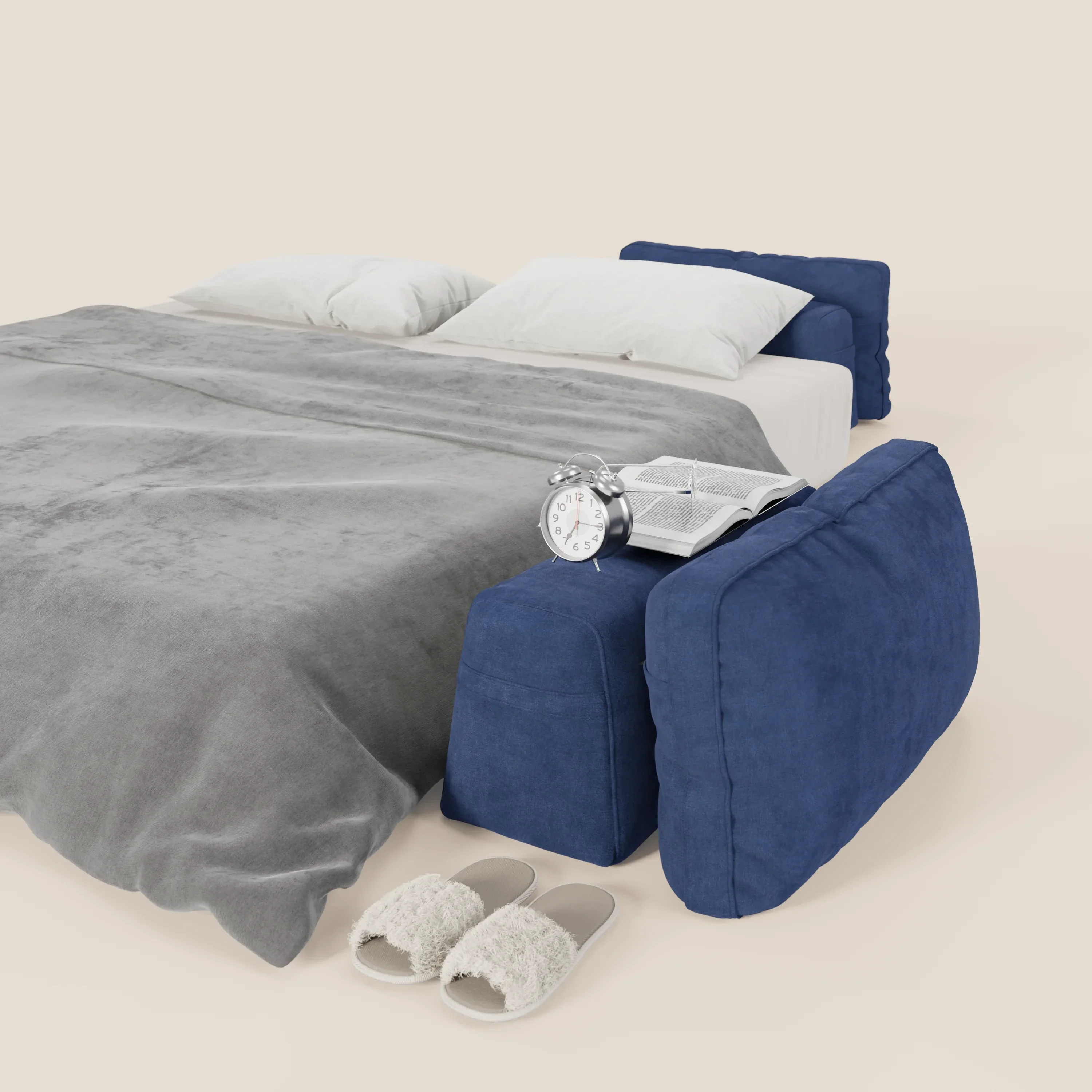Rift Canapé-lit double à 2 et 3 places avec dossiers amovibles - matelas de 22 cm d'épaisseur en mousse à mémoire de forme T31 - Image 74