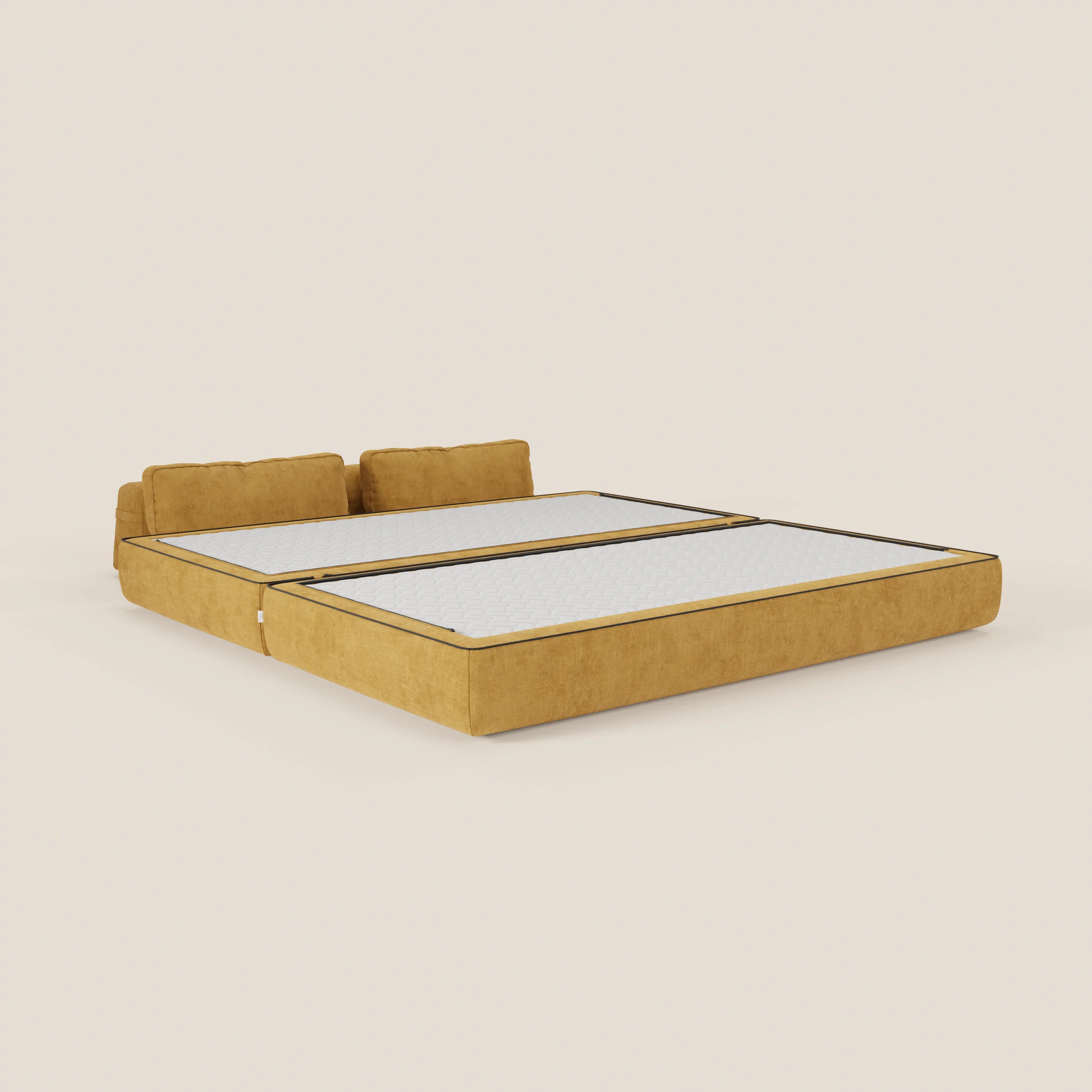 Rift Canapé-lit double à 2 et 3 places avec dossiers amovibles - matelas de 22 cm d'épaisseur en mousse à mémoire de forme T31 - Image 8