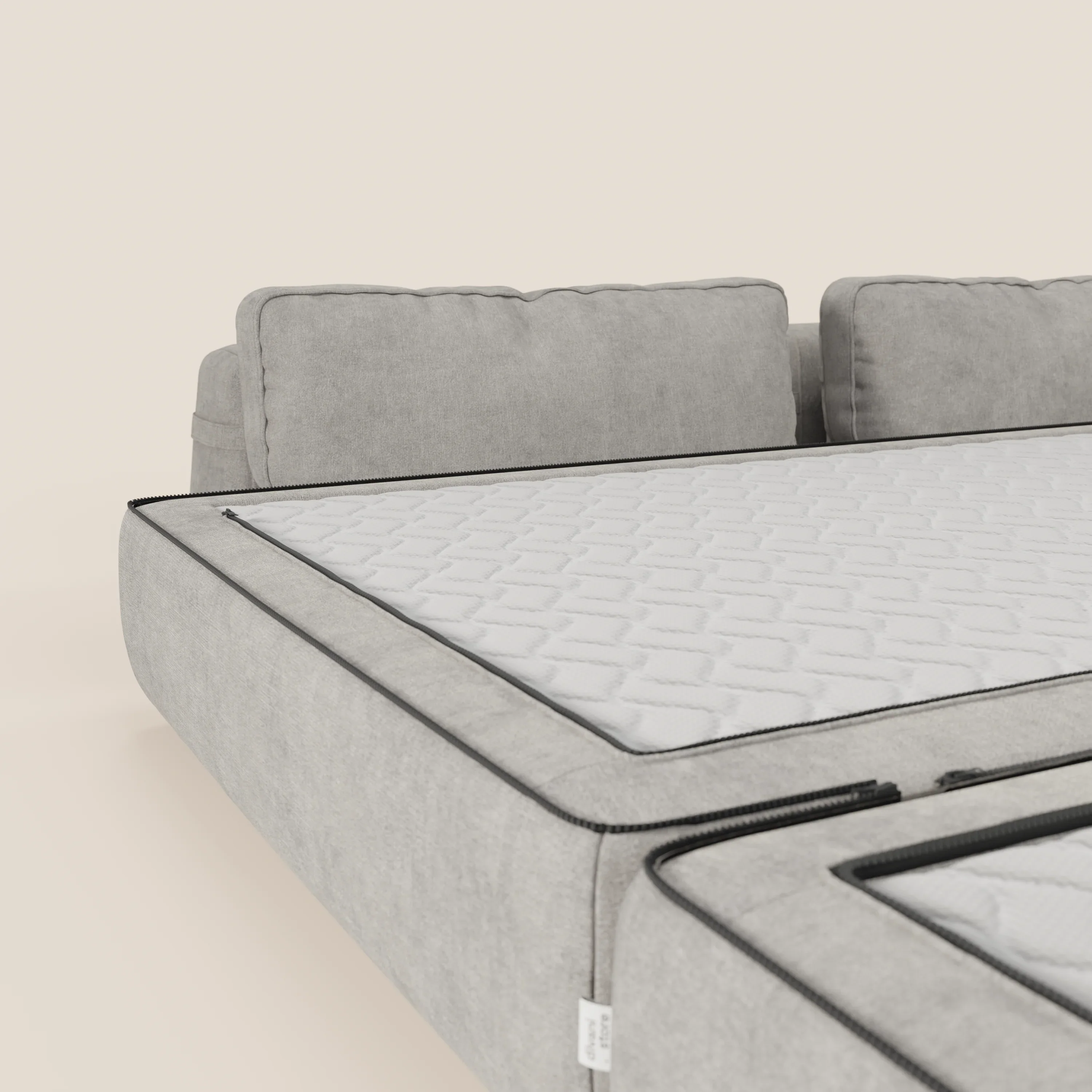 Rift Canapé-lit double à 2 et 3 places avec dossiers amovibles - matelas de 22 cm d'épaisseur en mousse à mémoire de forme T31 - Image 88