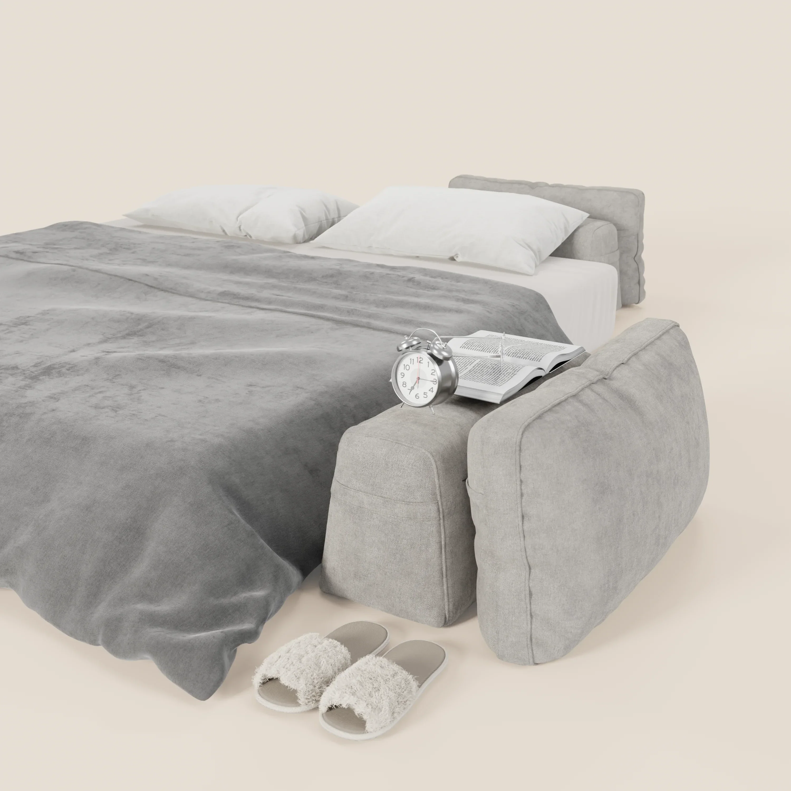 Rift Canapé-lit double à 2 et 3 places avec dossiers amovibles - matelas de 22 cm d'épaisseur en mousse à mémoire de forme T31 - Image 89