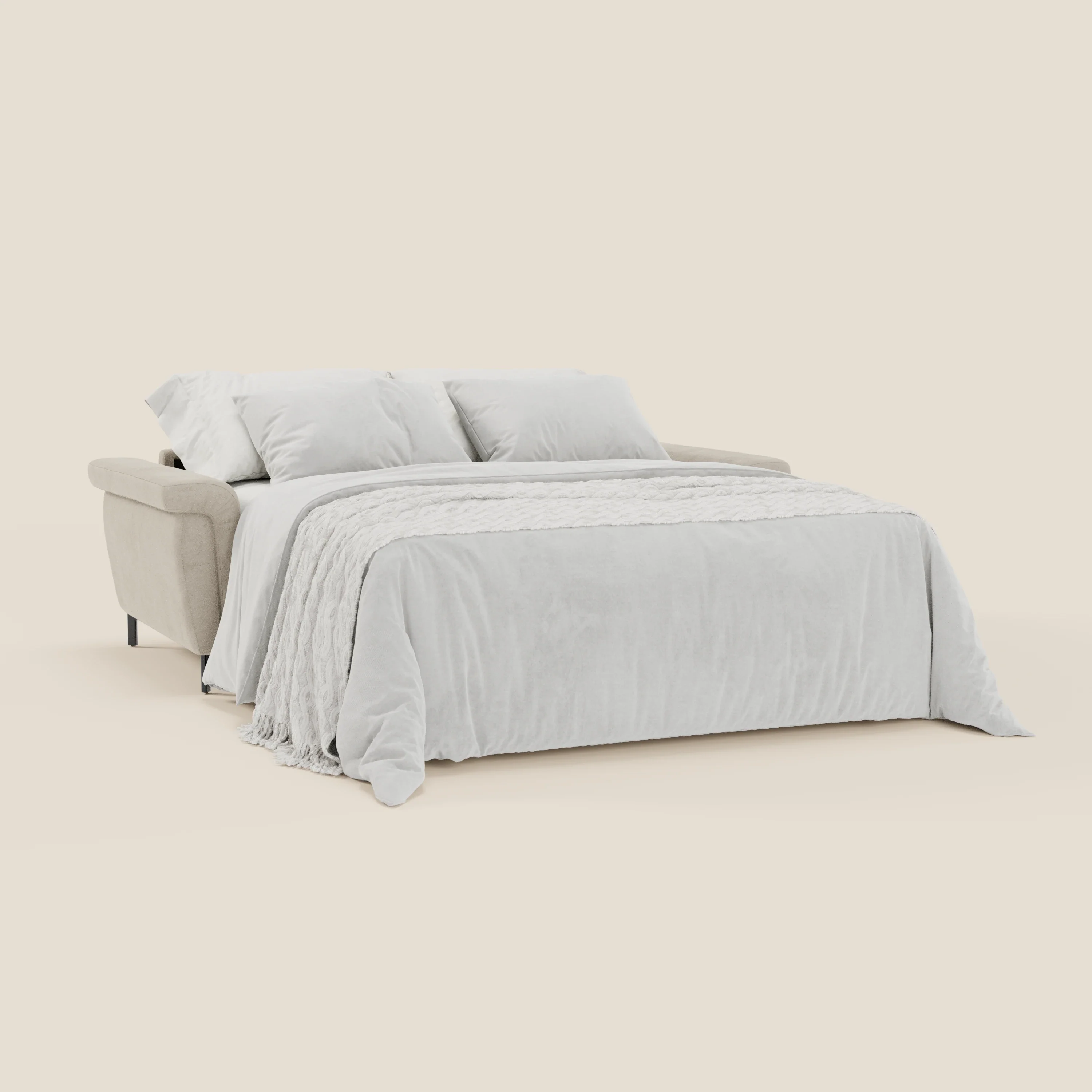 Capri canapé convertible design avec pieds hauts - têtières réglables en tissu raffiné effet velours détachable T30 - Image 103