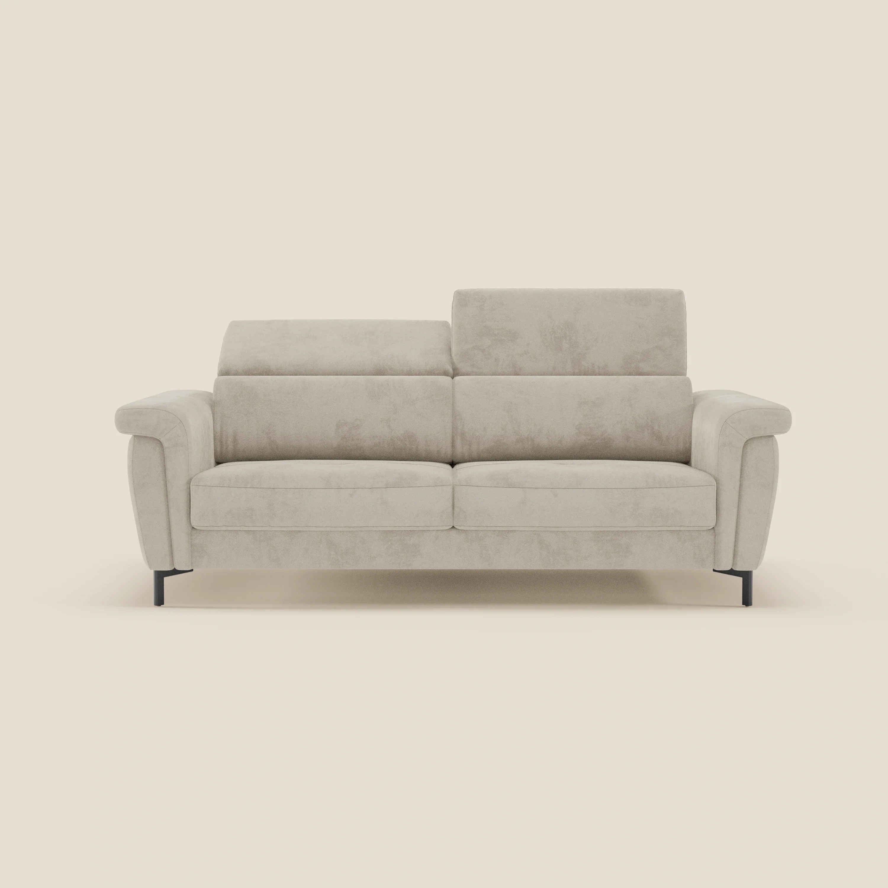 Capri canapé convertible design avec pieds hauts - têtières réglables en tissu raffiné effet velours détachable T30 - Image 104