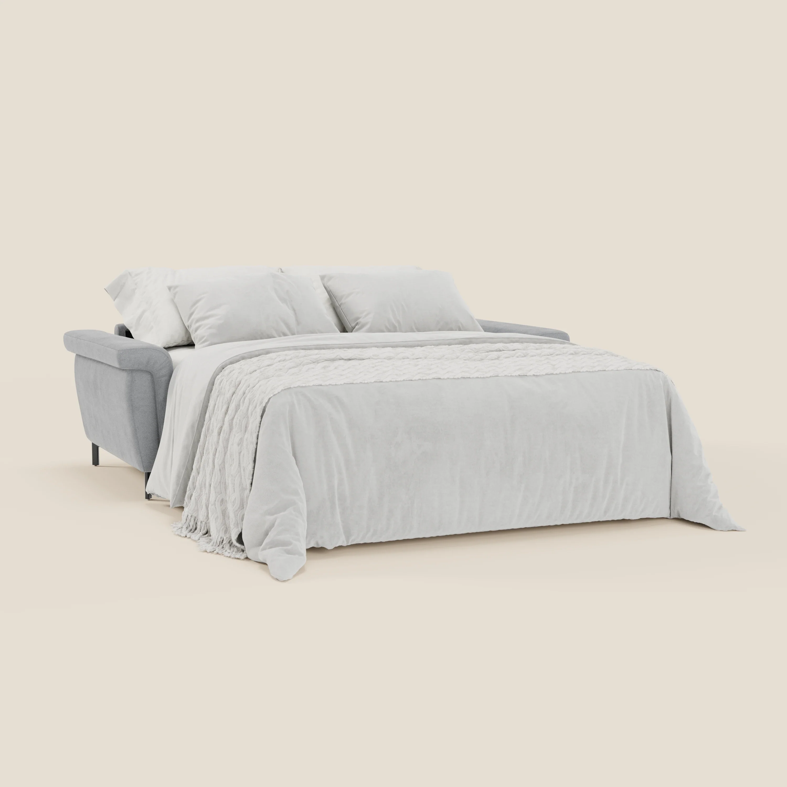 Capri canapé convertible design avec pieds hauts - têtières réglables en tissu raffiné effet velours détachable T30 - Image 127