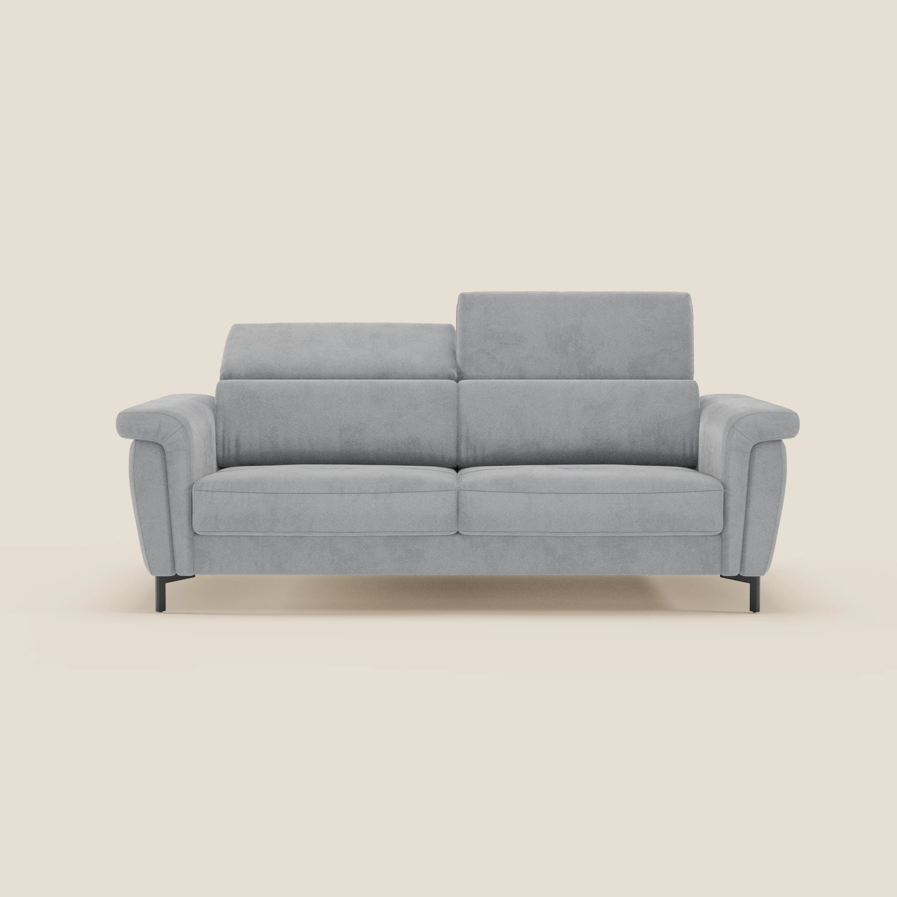 Capri canapé convertible design avec pieds hauts - têtières réglables en tissu raffiné effet velours détachable T30 - Image 128