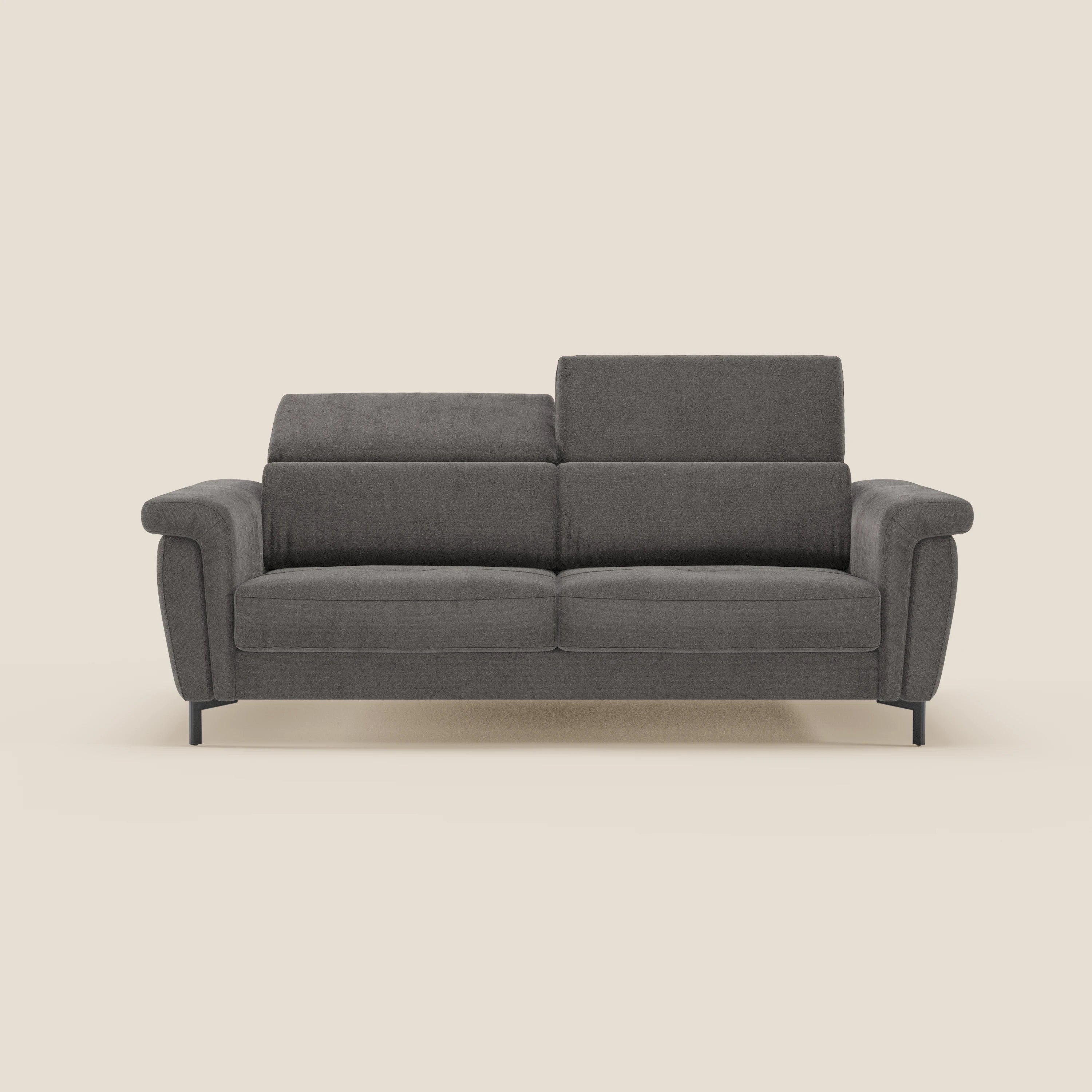 Capri canapé convertible design avec pieds hauts - têtières réglables en tissu raffiné effet velours détachable T30 - Image 152