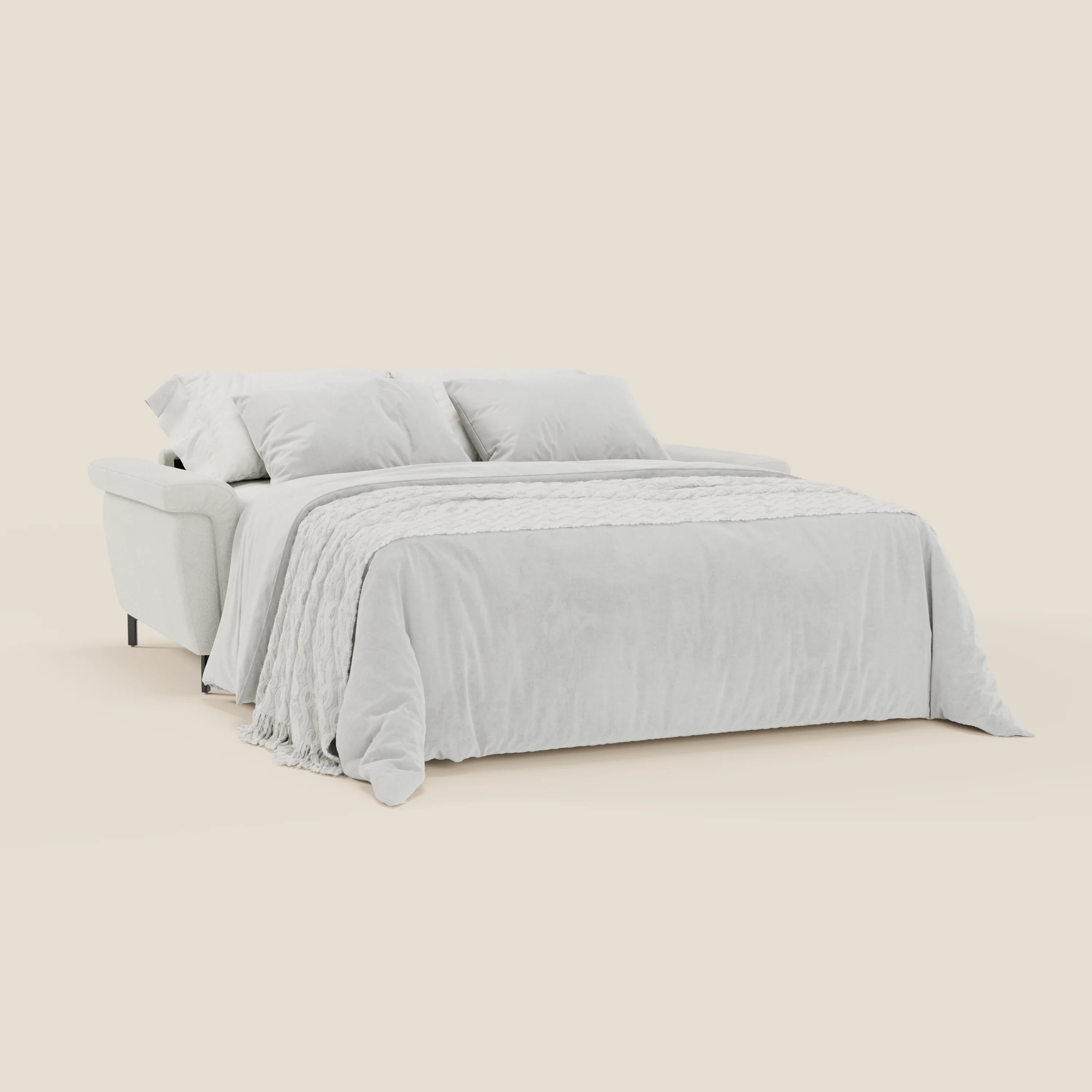 Capri canapé convertible design avec pieds hauts - têtières réglables en tissu raffiné effet velours détachable T30 - Image 163