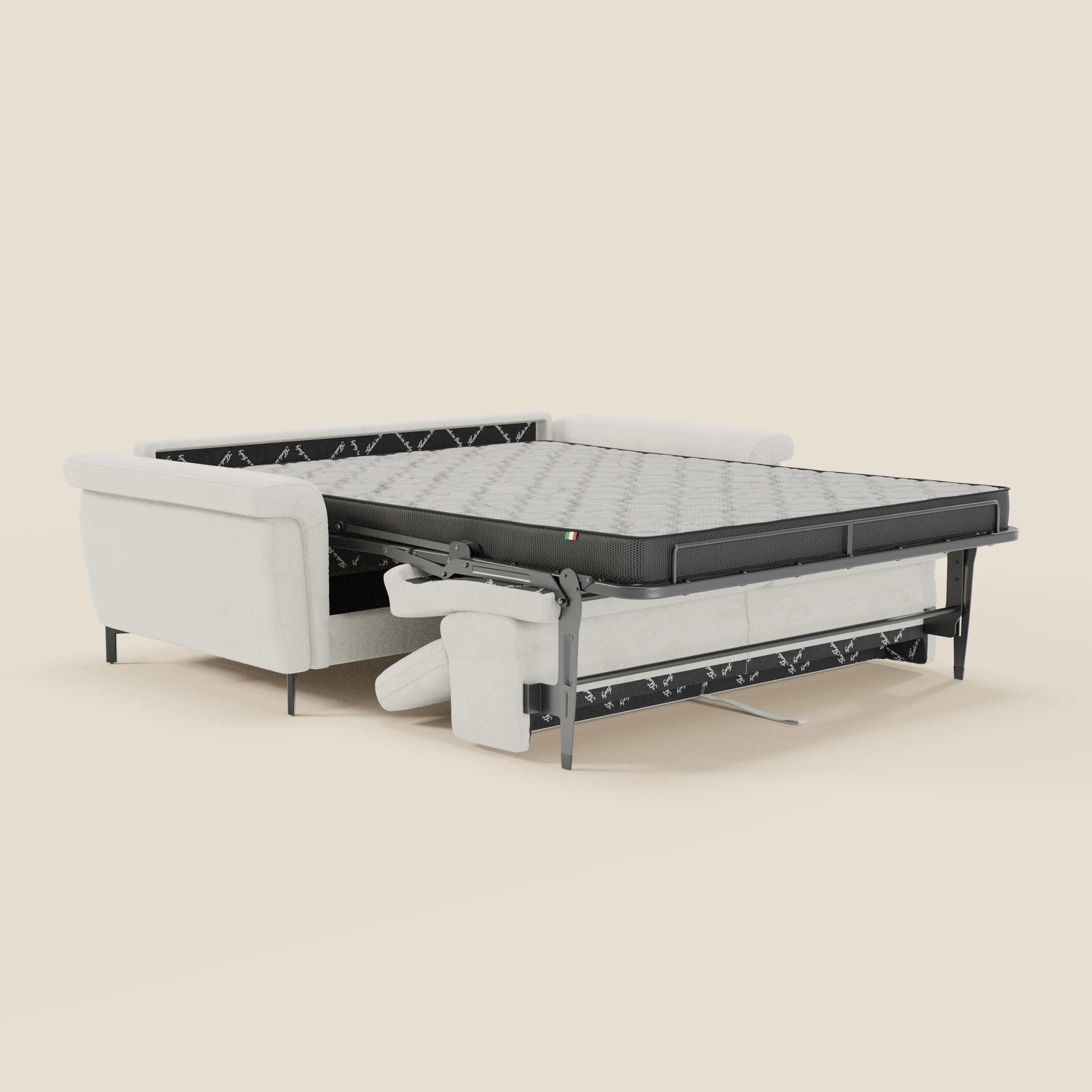 Capri canapé convertible design avec pieds hauts - têtières réglables en tissu raffiné effet velours détachable T30 - Image 167