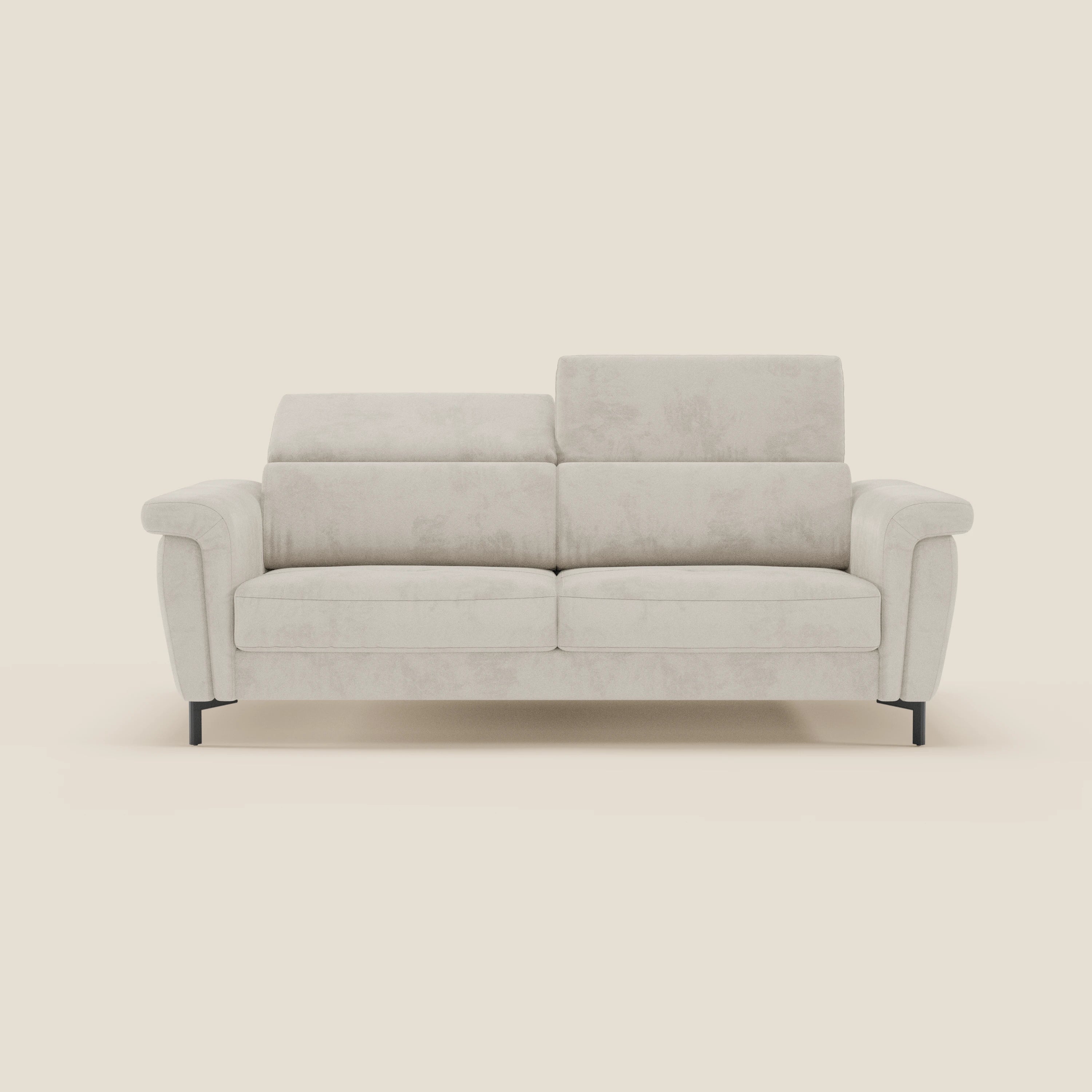 Capri canapé convertible design avec pieds hauts - têtières réglables en tissu raffiné effet velours détachable T30 - Image 17