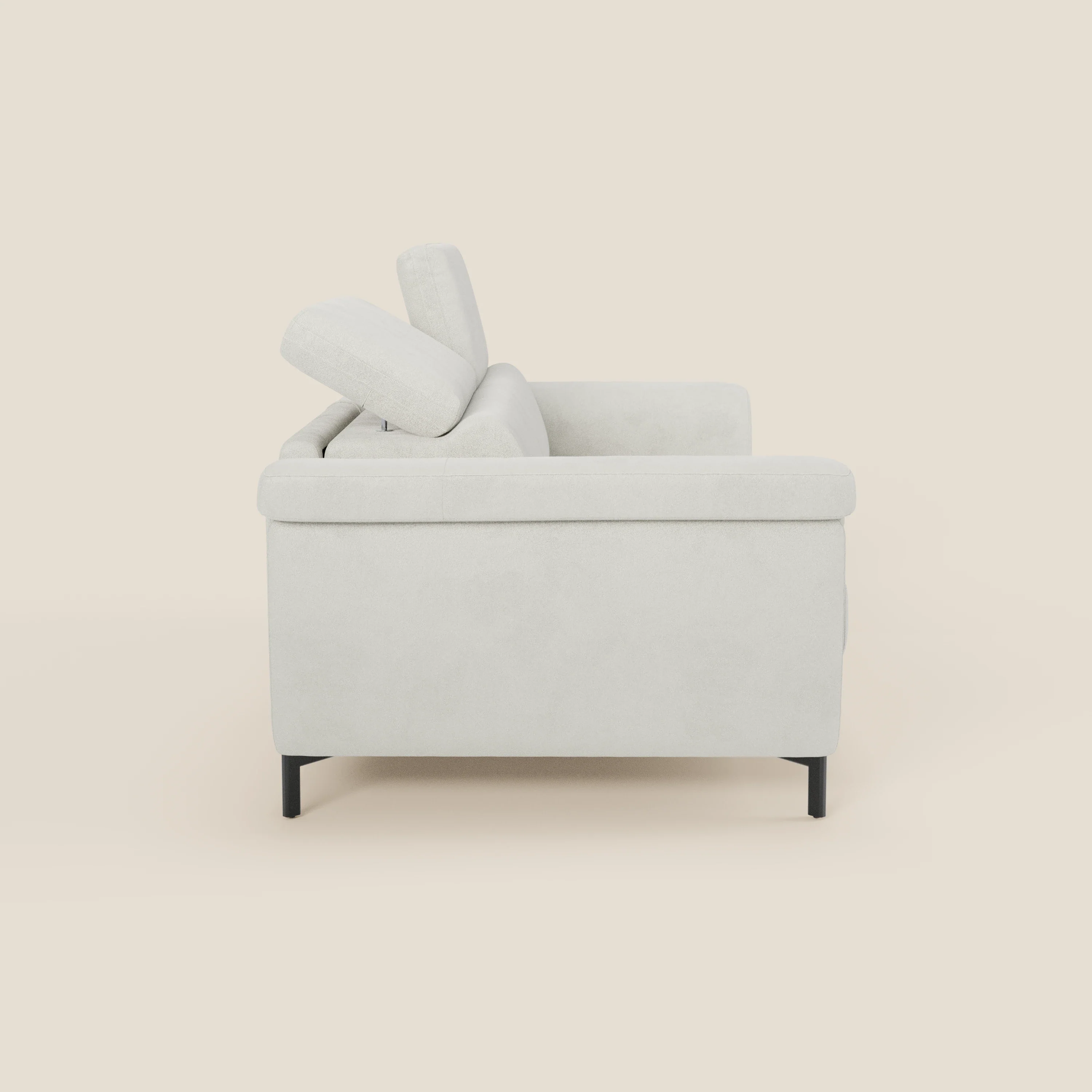 Capri canapé convertible design avec pieds hauts - têtières réglables en tissu raffiné effet velours détachable T30 - Image 170