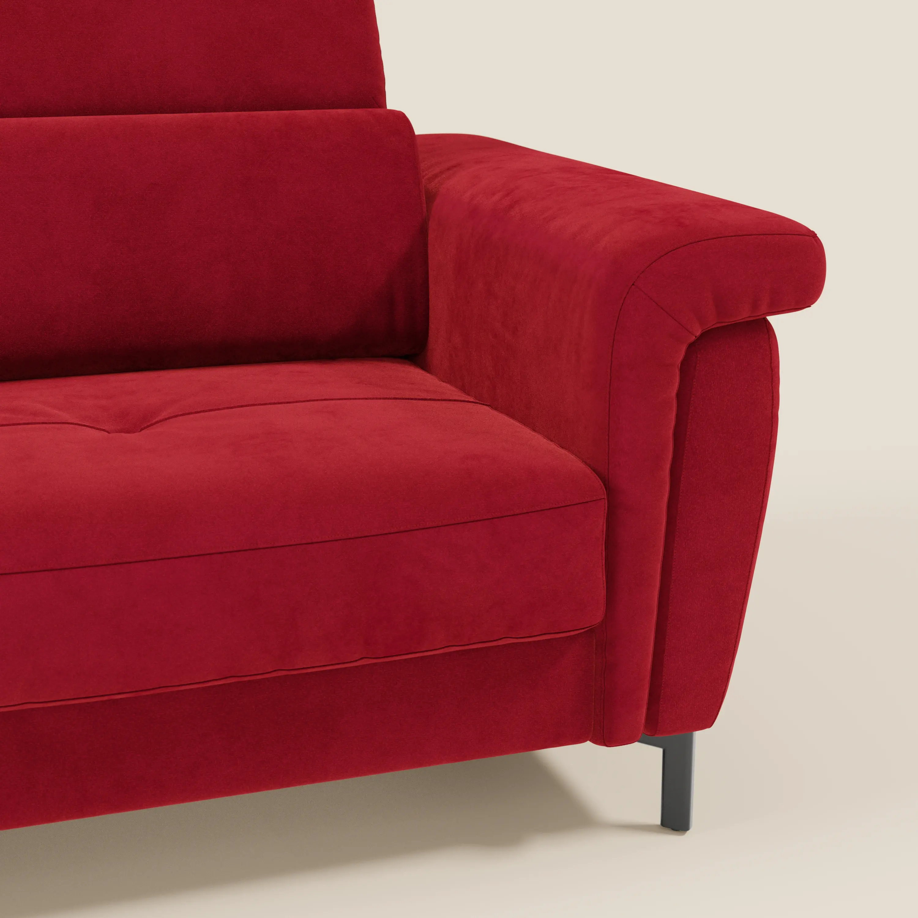 Capri canapé convertible design avec pieds hauts - têtières réglables en tissu raffiné effet velours détachable T30 - Image 180