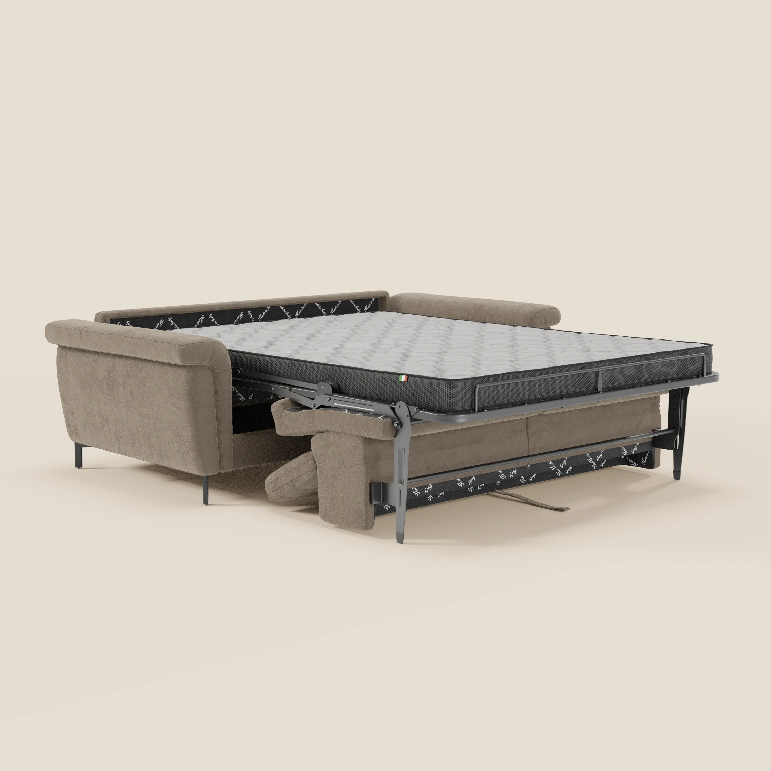 Capri canapé convertible design avec pieds hauts - têtières réglables en tissu raffiné effet velours détachable T30 - Image 32