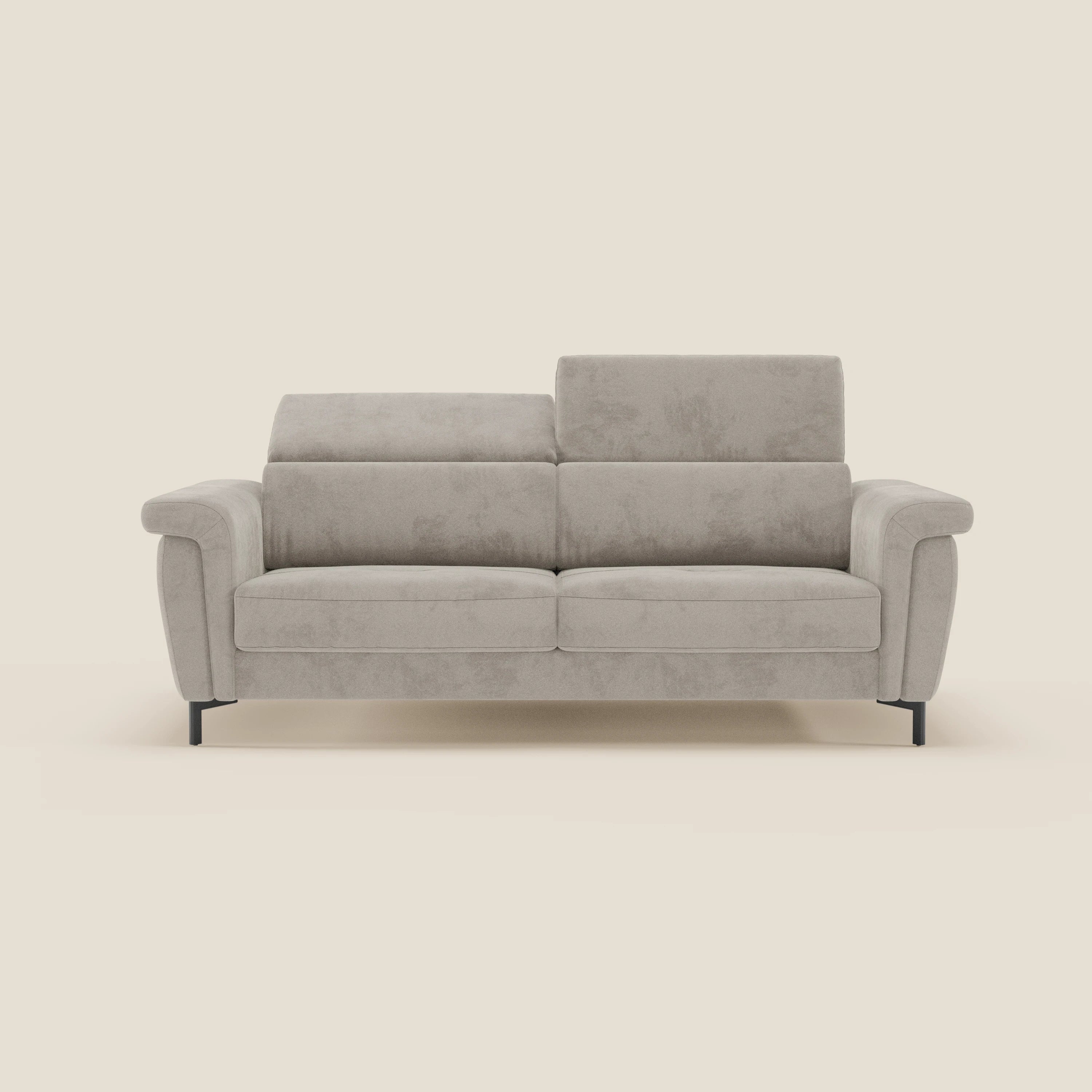 Capri canapé convertible design avec pieds hauts - têtières réglables en tissu raffiné effet velours détachable T30 - Image 79
